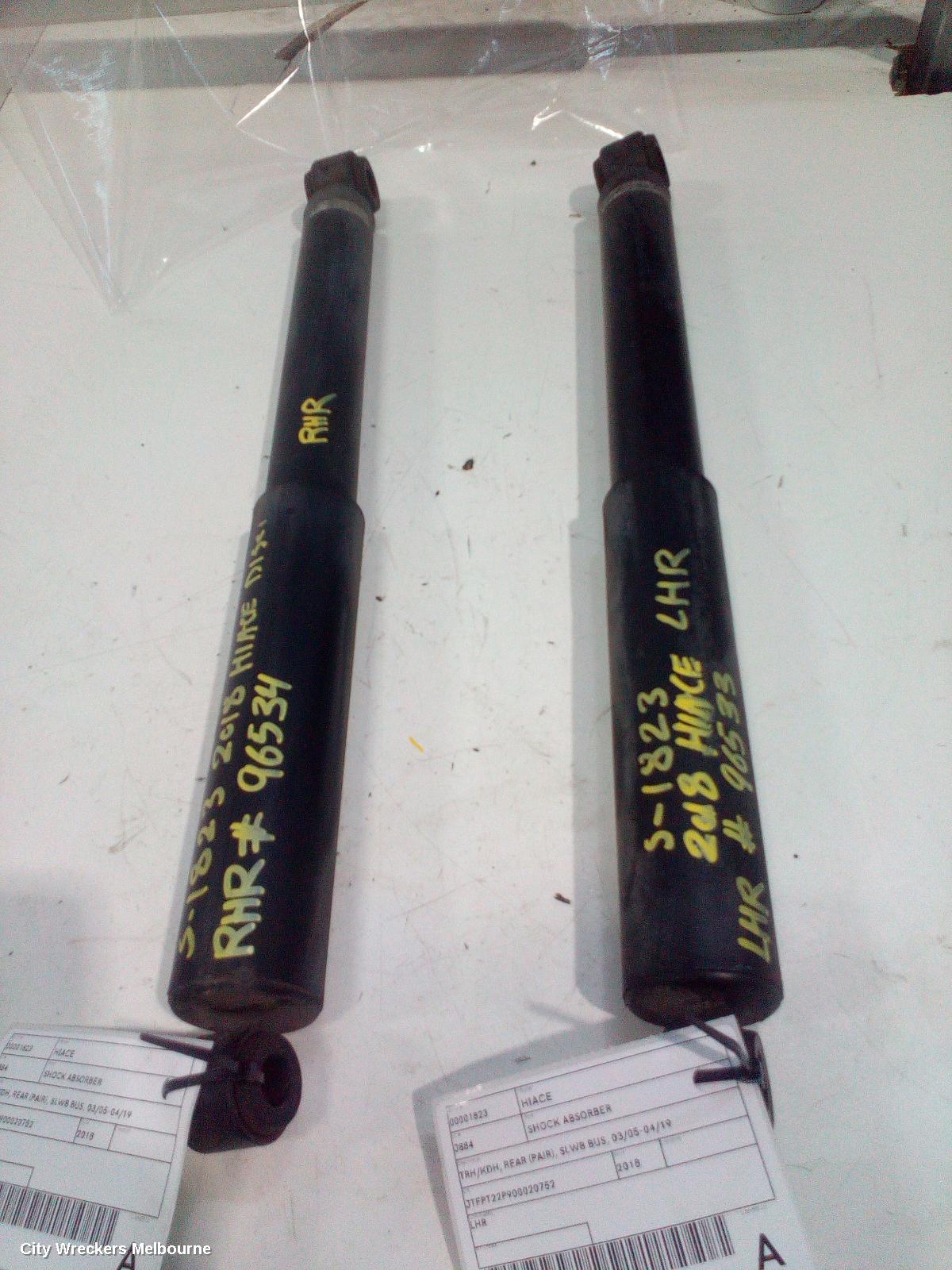 TOYOTA HIACE SHOCK ABSORBER, TRH/KDH, REAR (PAIR), SLWB BUS, 03/2005 - 04/2019