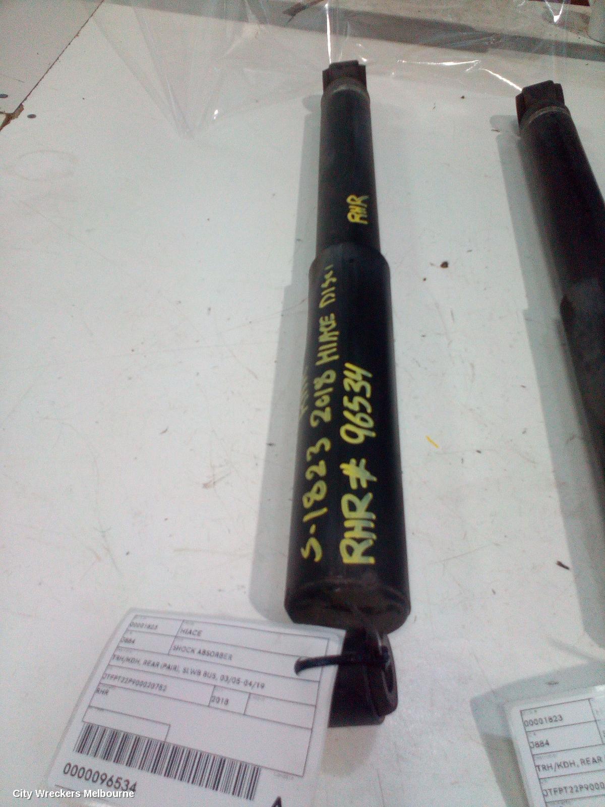 TOYOTA HIACE SHOCK ABSORBER, TRH/KDH, REAR (PAIR), SLWB BUS, 03/2005 - 04/2019