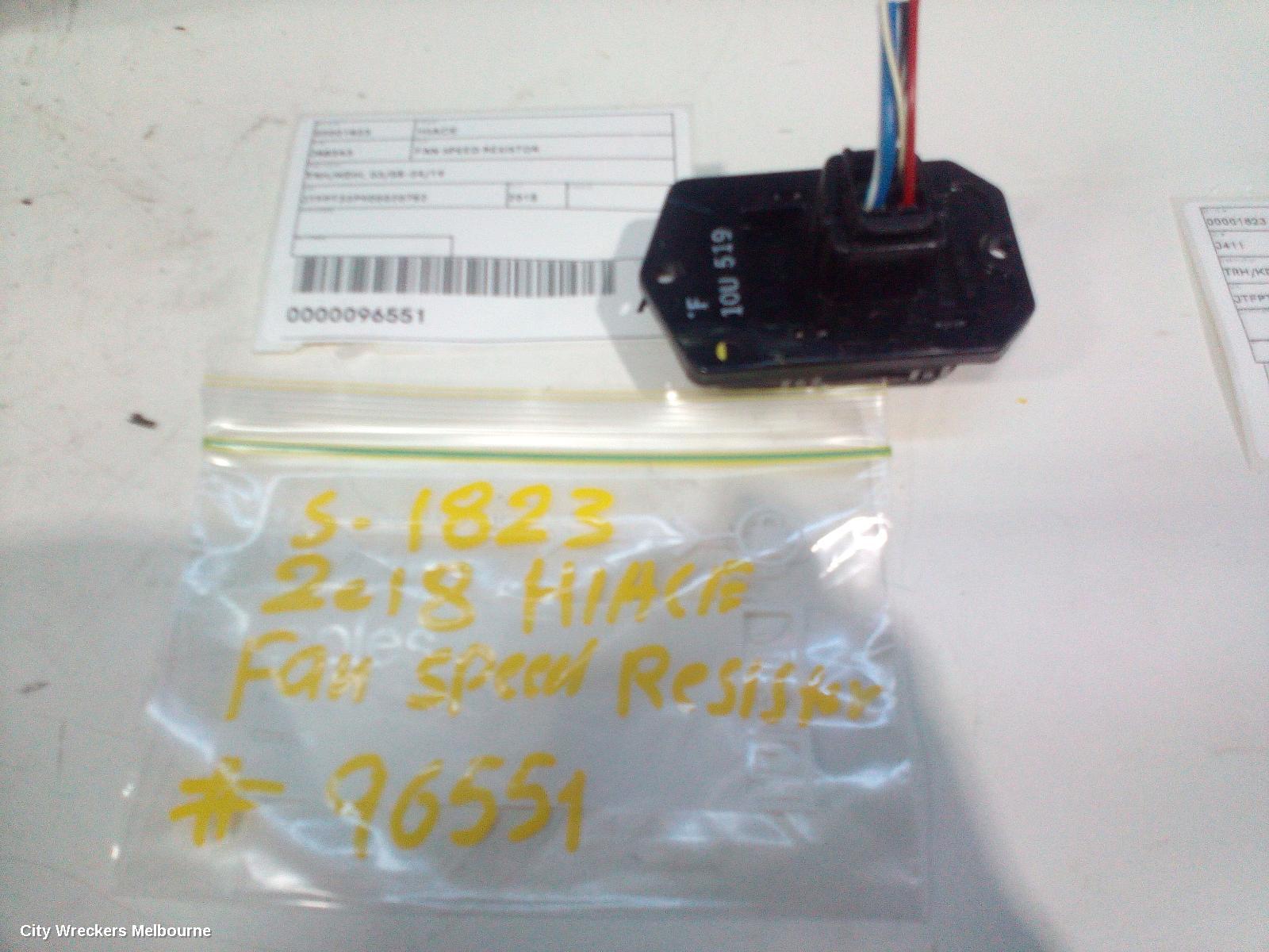 TOYOTA HIACE FAN SPEED RESISTOR, TRH/KDH, 03/2005 - 04/2019
