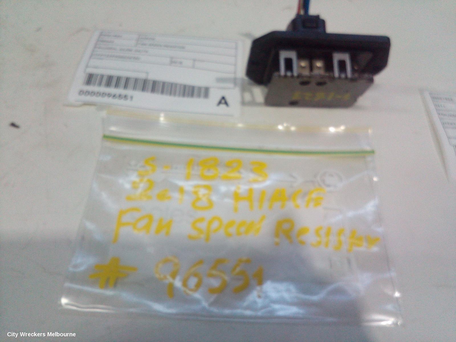 TOYOTA HIACE FAN SPEED RESISTOR, TRH/KDH, 03/2005 - 04/2019