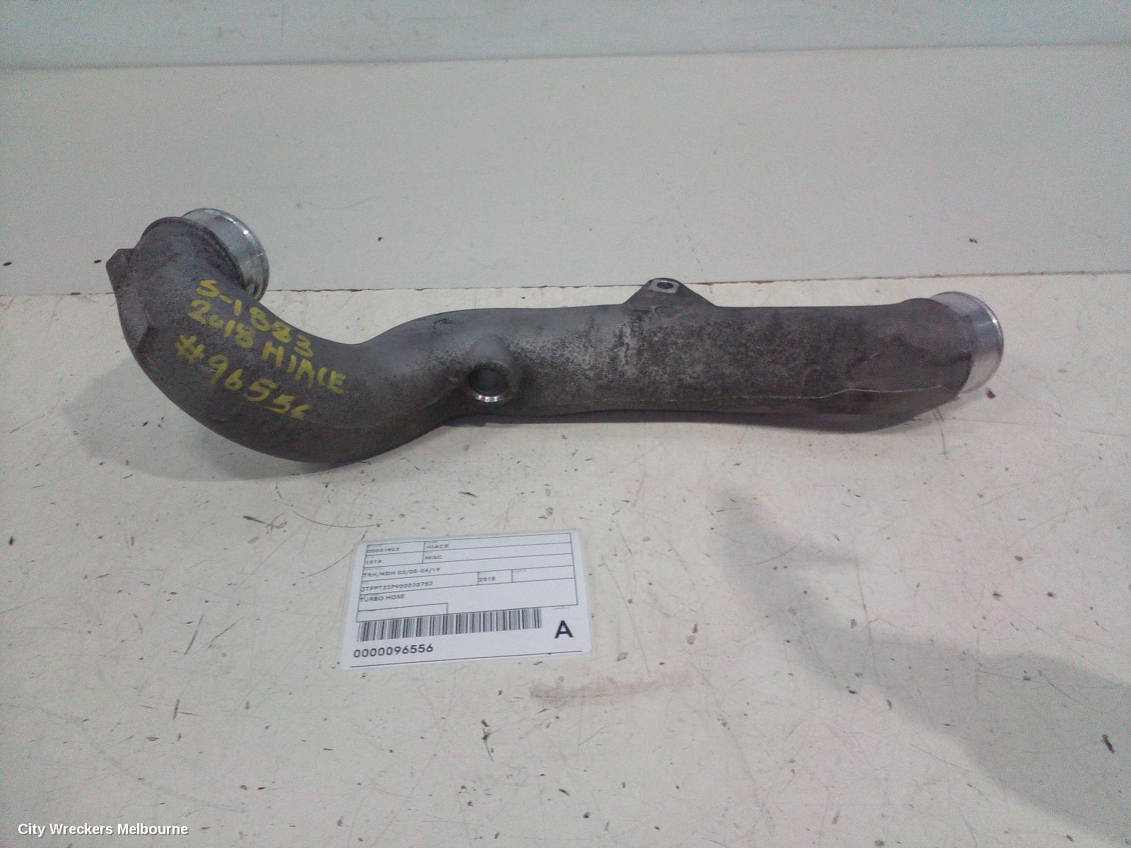 TOYOTA HIACE, TRH/KDH 03/2005 - 04/2019, TURBO HOSE: 96556