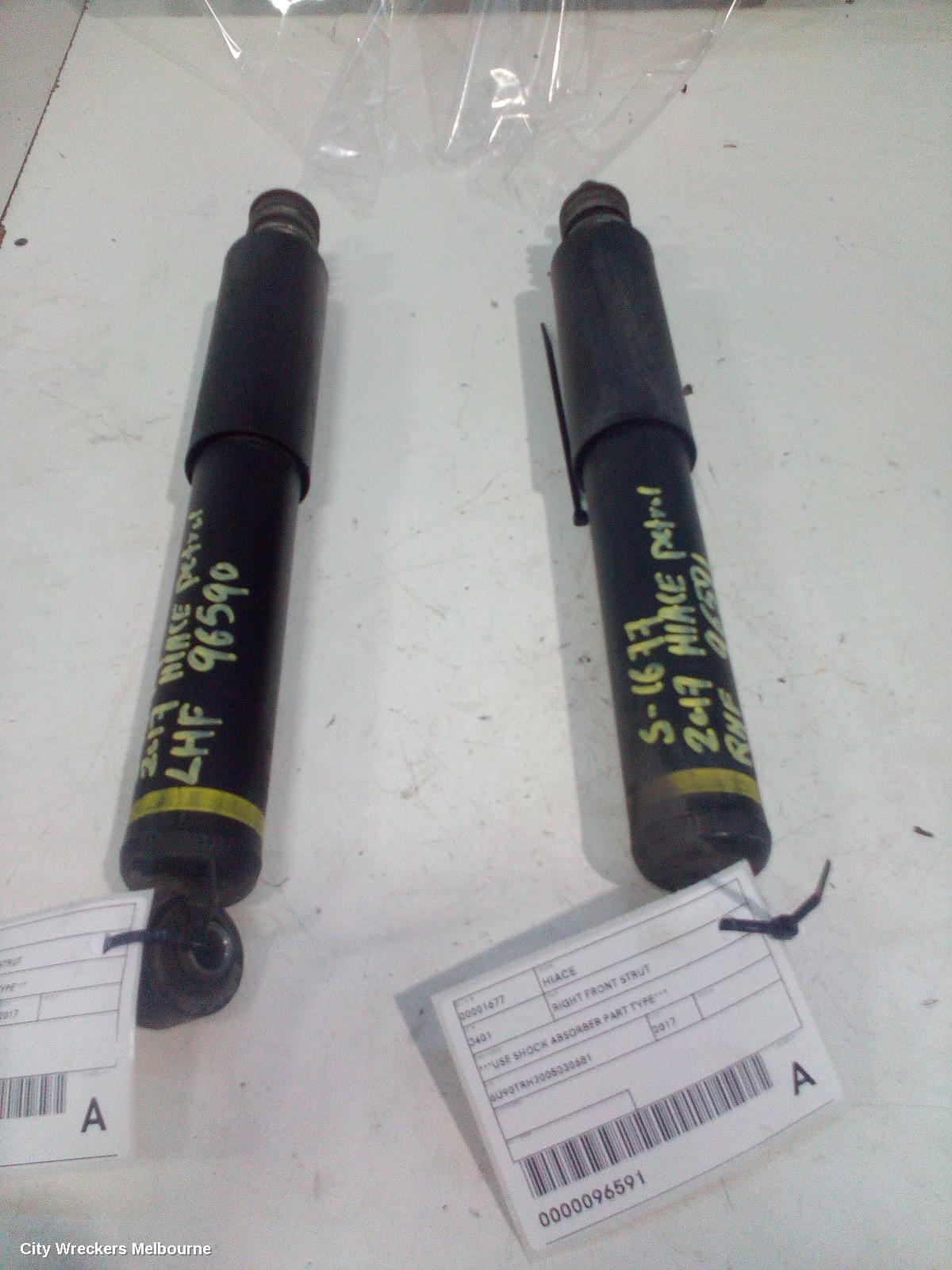 TOYOTA HIACE RIGHT FRONT STRUT, ***USE SHOCK ABSORBER PART TYPE***