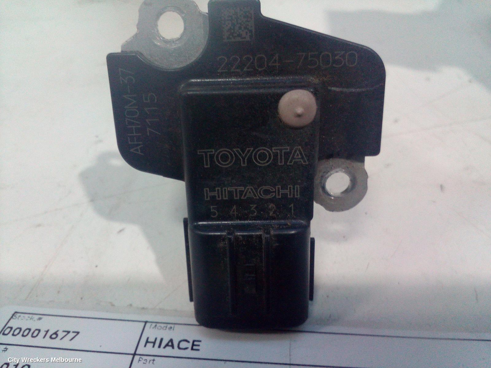 TOYOTA HIACE AIR FLOW METER, 2.7, PETROL, TRH, 03/2005 - 04/2019
