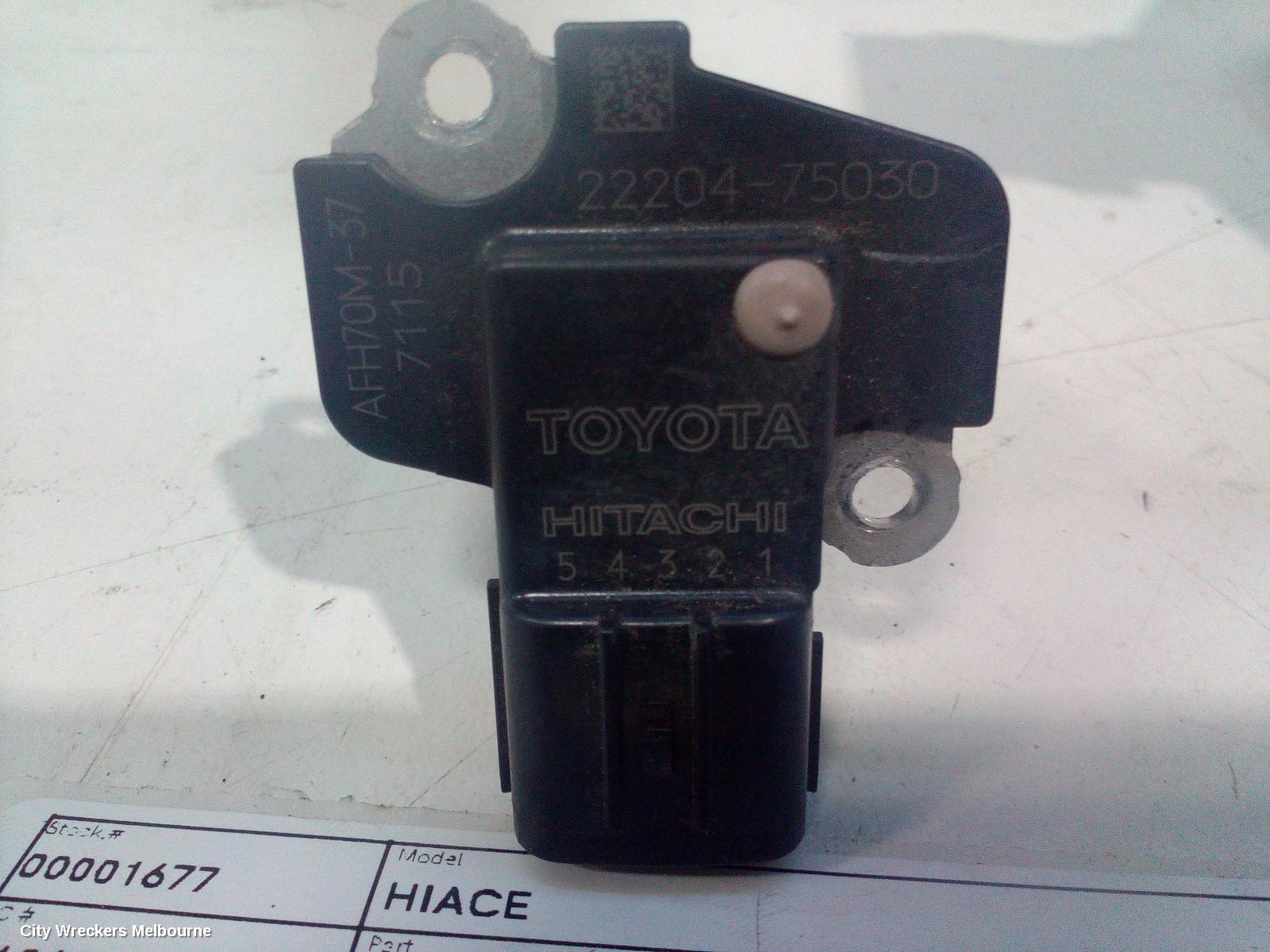 TOYOTA HIACE AIR FLOW METER, 2.7, PETROL, TRH, 03/2005 - 04/2019