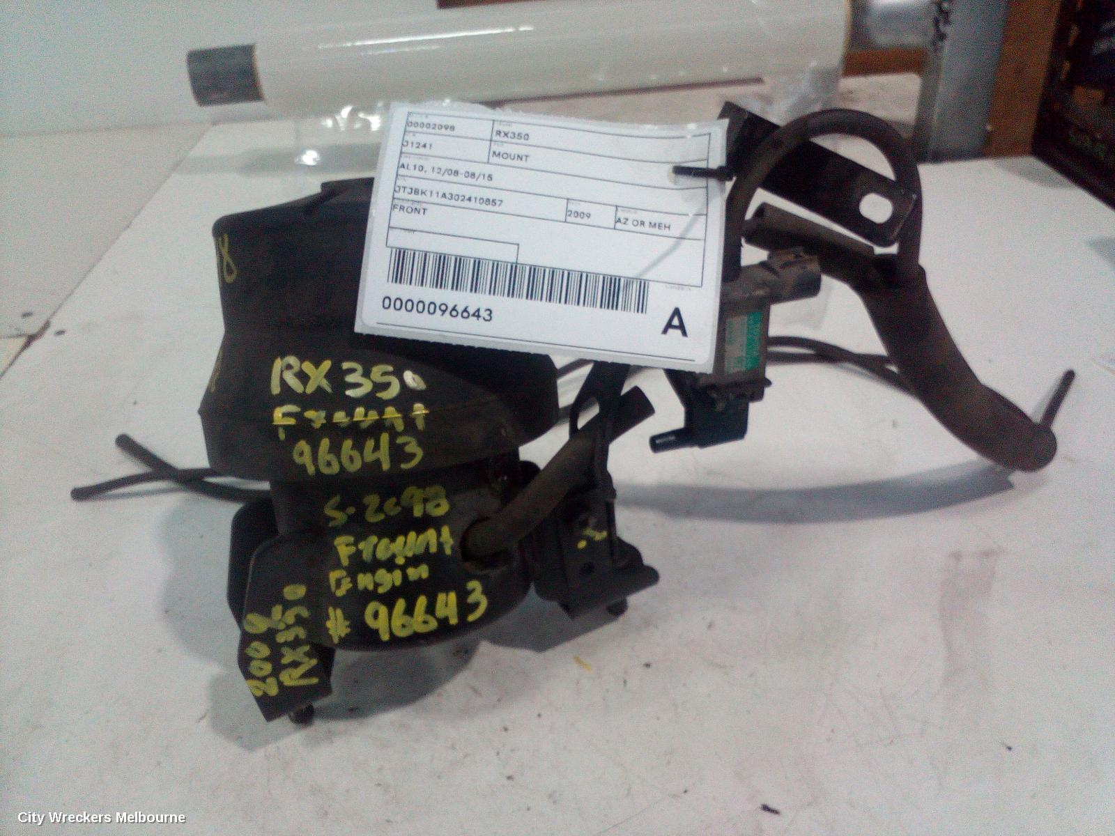 LEXUS RX SERIES MOUNT, AL10, 12/2008 - 08/2015