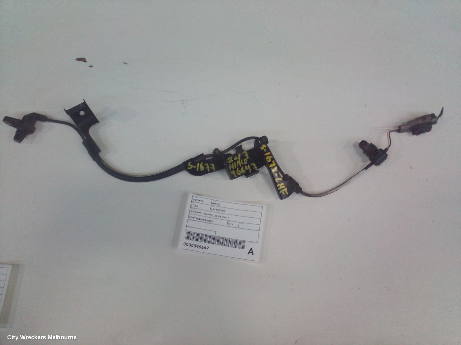 TOYOTA HIACE ABS SENSOR, LH FRONT, W/ LOOM TYPE, TRH/KDH, 03/2005 - 04/2019