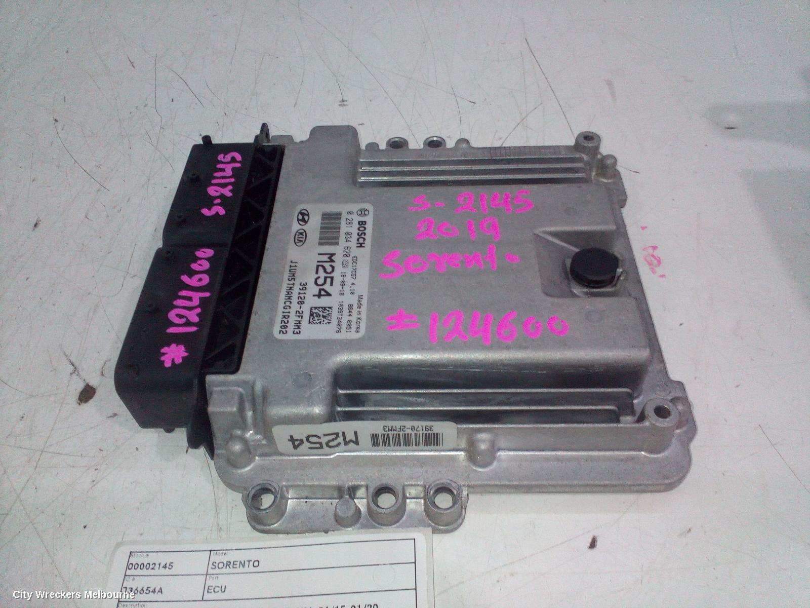 KIA SORENTO ECU, ENGINE ECU, 2.2, DIESEL, ECU ONLY, UM, 06/2015 - 01/2020