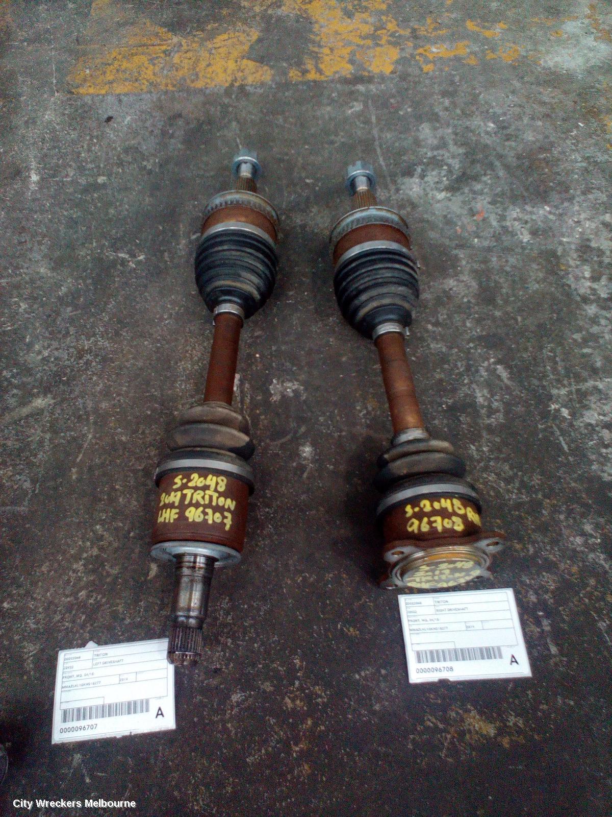 MITSUBISHI TRITON RIGHT DRIVESHAFT, FRONT, MQ, 04/2015 ONWARDS