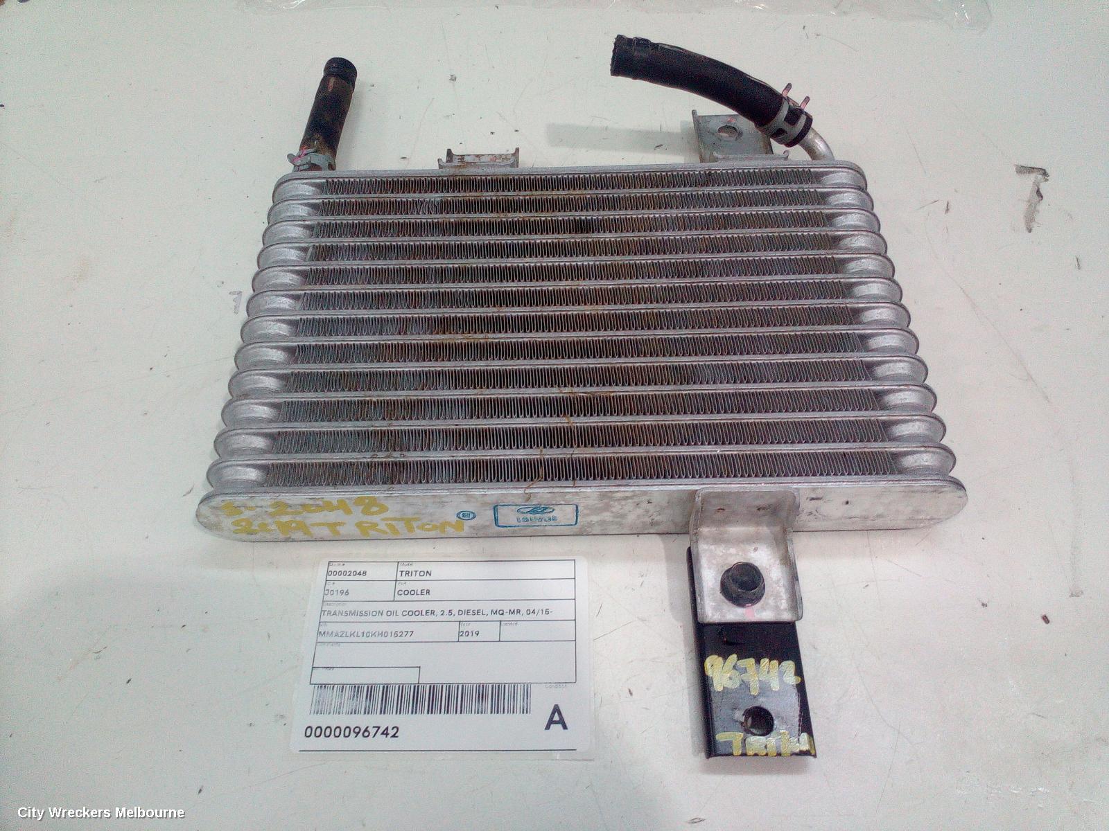 MITSUBISHI TRITON COOLER, TRANSMISSION OIL COOLER, 2.5, DIESEL, MQ-MR, 04/2015 ONWARDS
