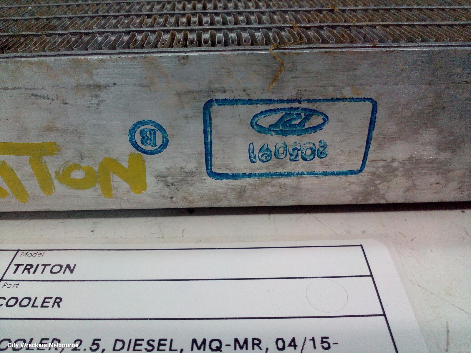 MITSUBISHI TRITON COOLER, TRANSMISSION OIL COOLER, 2.5, DIESEL, MQ-MR, 04/2015 ONWARDS