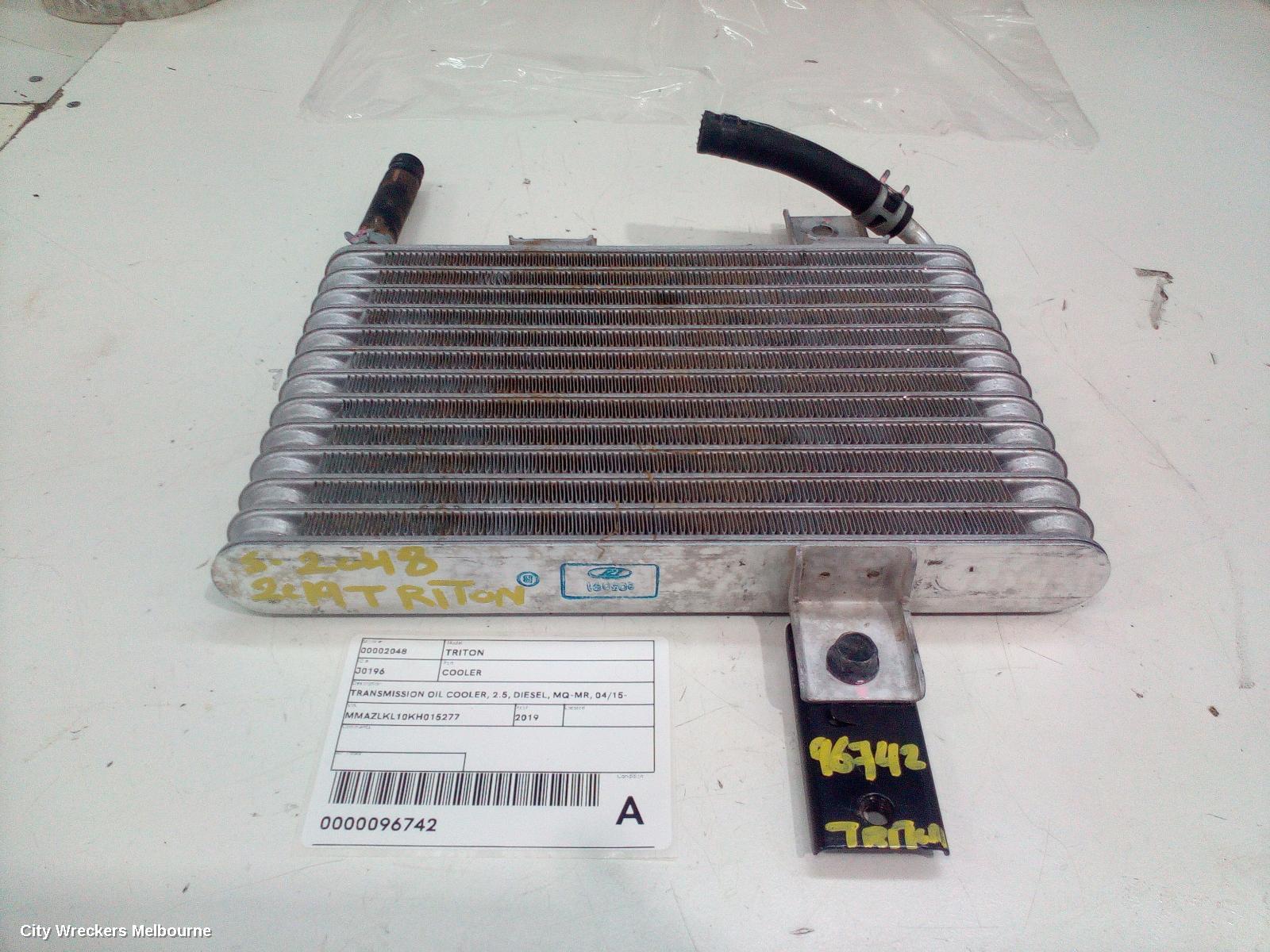 MITSUBISHI TRITON COOLER, TRANSMISSION OIL COOLER, 2.5, DIESEL, MQ-MR, 04/2015 ONWARDS