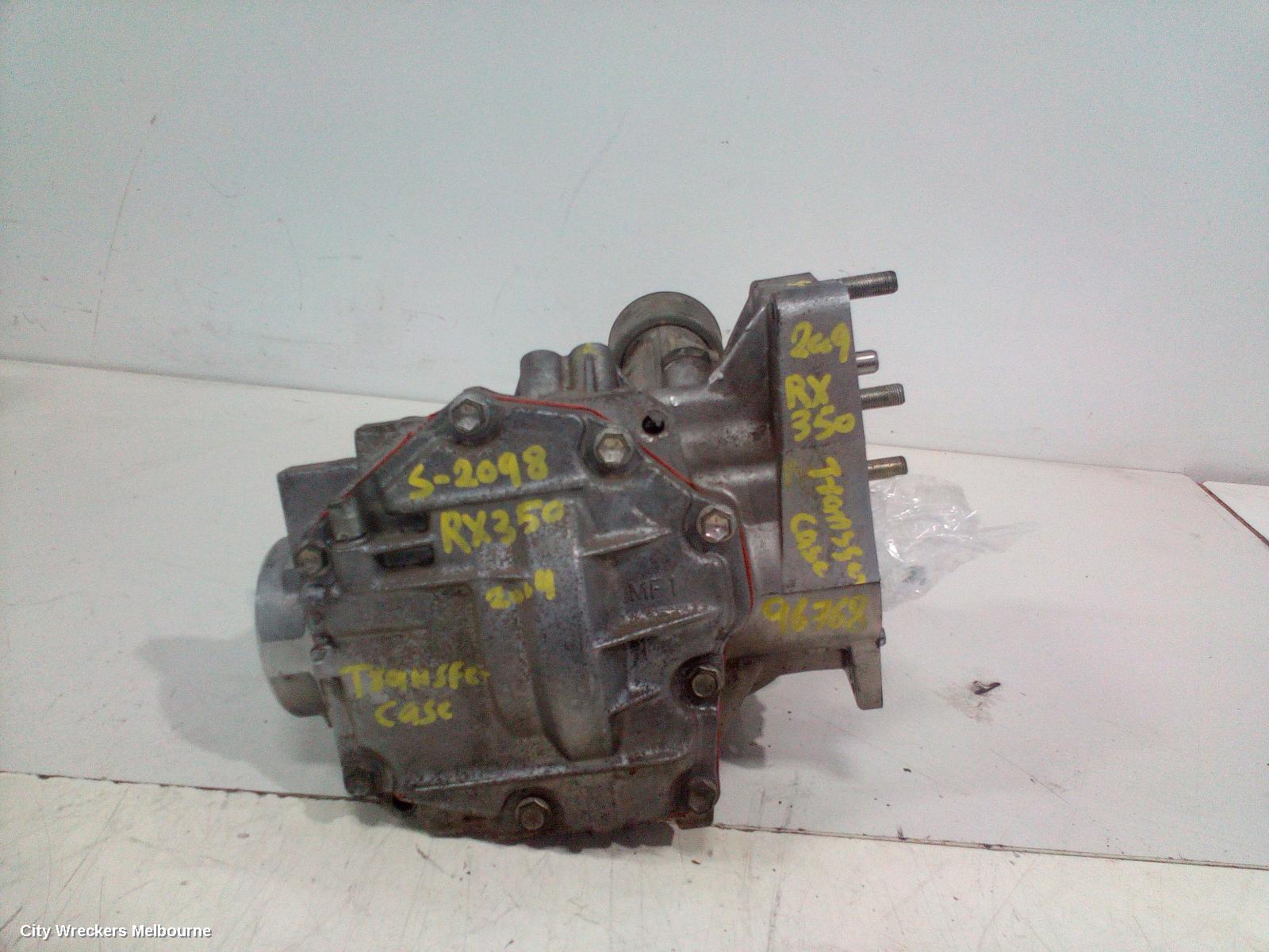 LEXUS RX SERIES TRANSFER CASE, AL10, 03/2009 - 09/2015