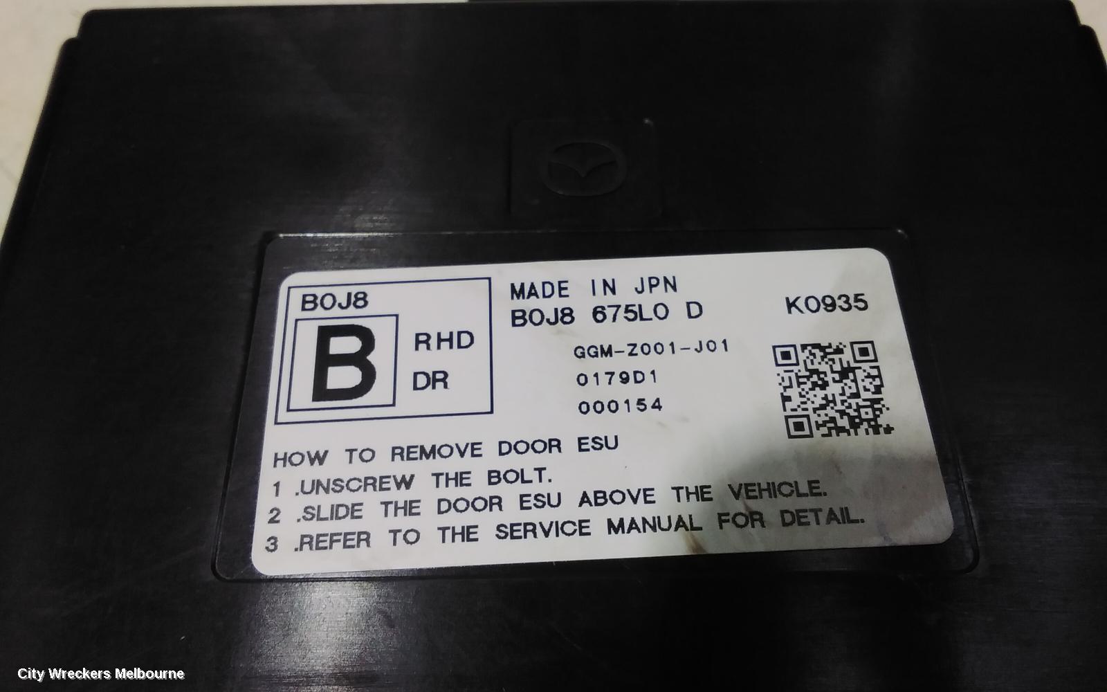 MAZDA 3, BP, 03/2019 ONWARDS, B0J8 675L0 D   RHF DOOR CONTROL MOUDLE: 96900