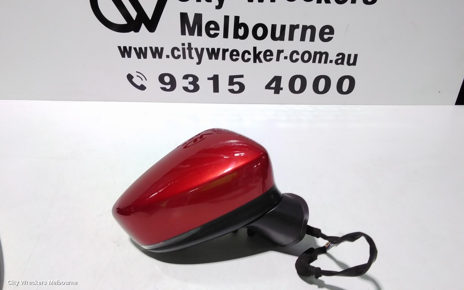MAZDA 3 RIGHT DOOR MIRROR, BN, MAXX/TOURING/SP25, NON HEATED, W/ BLIND SPOT TYPE, 05/2016 - 02/2019