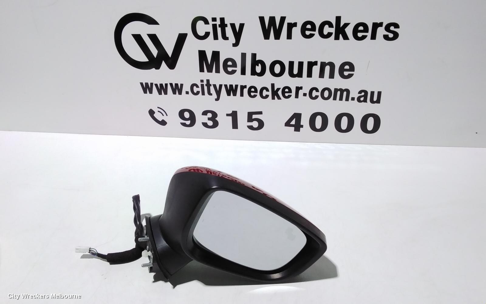 MAZDA 3 RIGHT DOOR MIRROR, BN, MAXX/TOURING/SP25, NON HEATED, W/ BLIND SPOT TYPE, 05/2016 - 02/2019