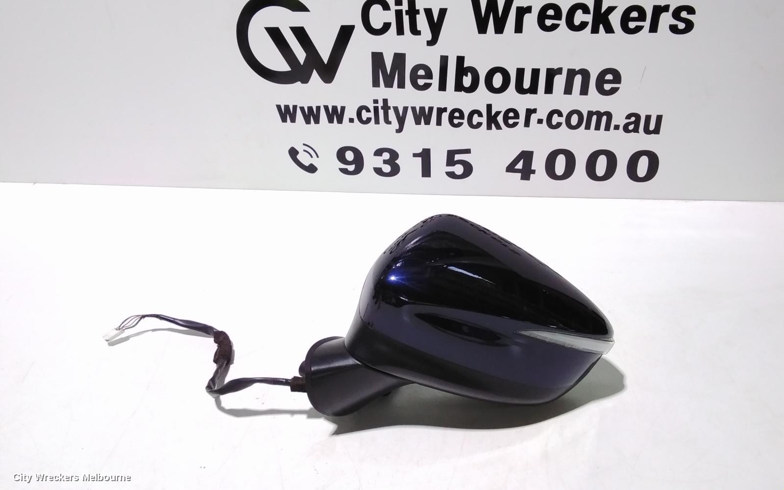 MAZDA CX3 LEFT DOOR MIRROR, DK, MANUAL FOLDING, W/ BLIND SPOT TYPE, 02/2017 - 05/2018