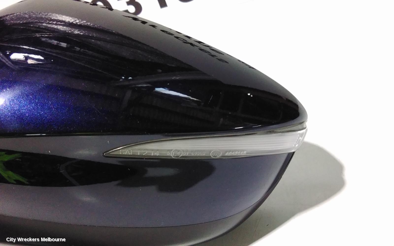 MAZDA CX3 LEFT DOOR MIRROR, DK, MANUAL FOLDING, W/ BLIND SPOT TYPE, 02/2017 - 05/2018