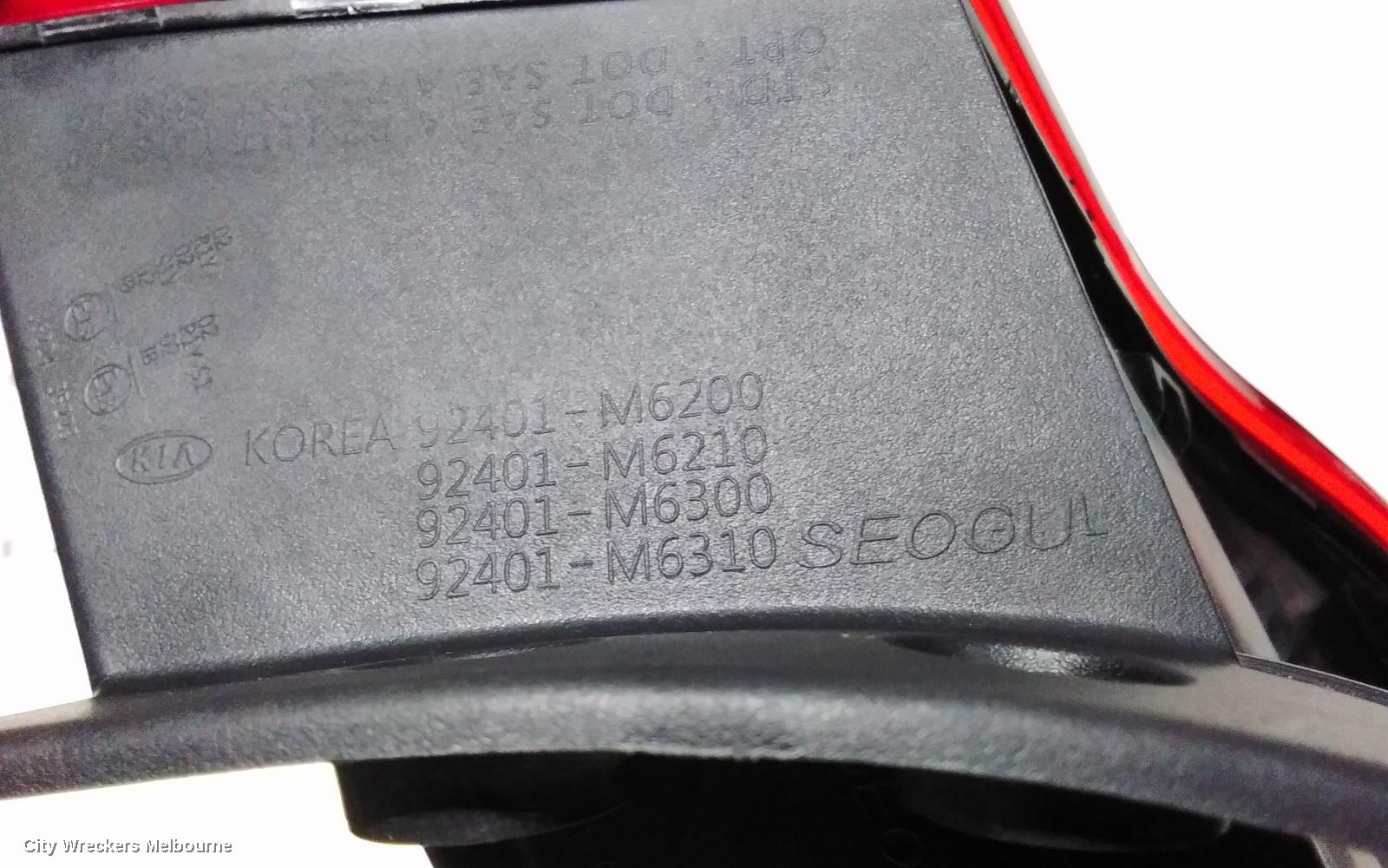 KIA CERATO LEFT TAILLIGHT, BD, IN BODY, HATCH, NON LED TYPE, 09/2018 ONWARDS