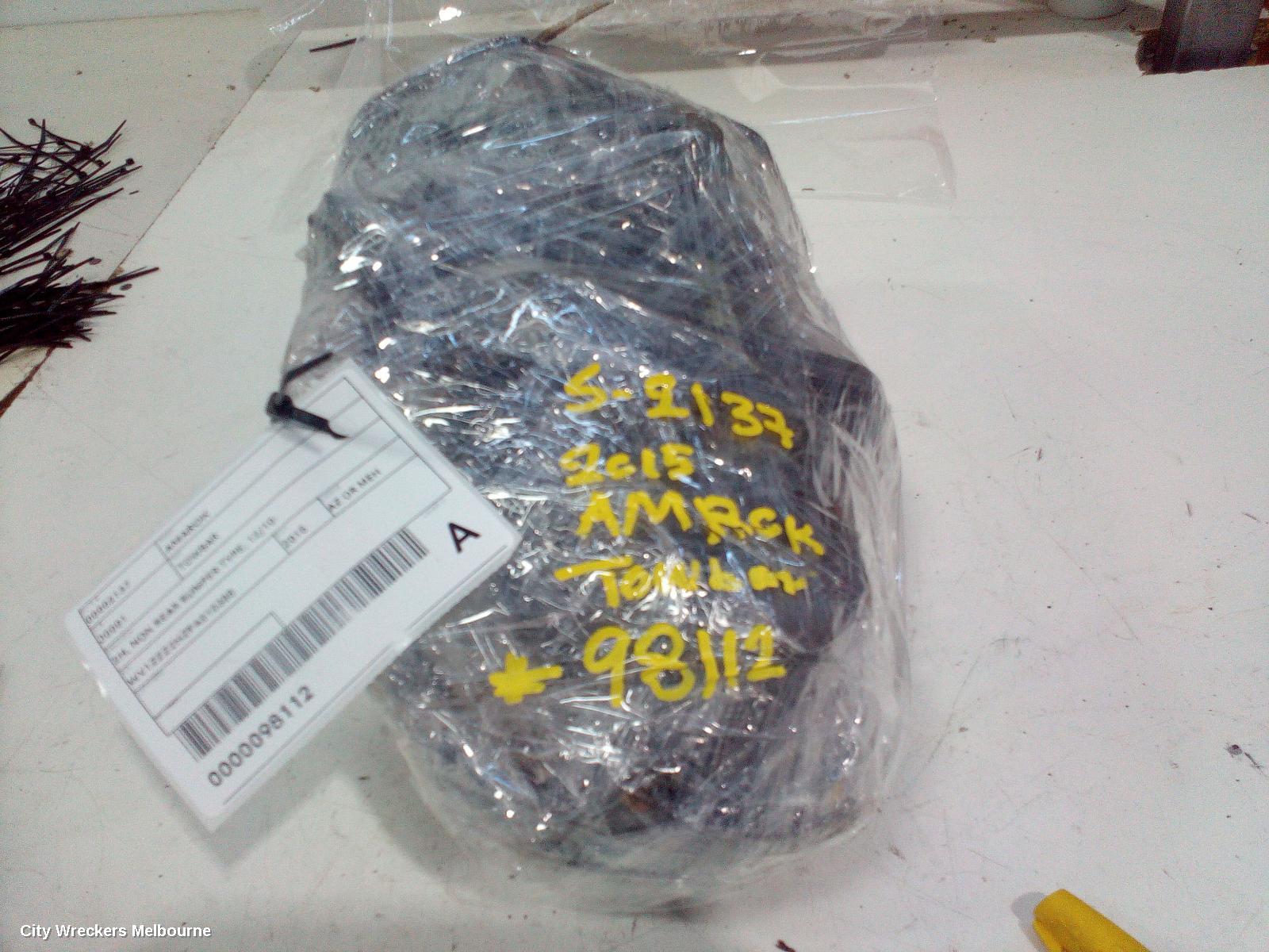 VOLKSWAGEN AMAROK TOWBAR, 2H, W/ REAR BUMPER TYPE, 12/2010 ONWARDS