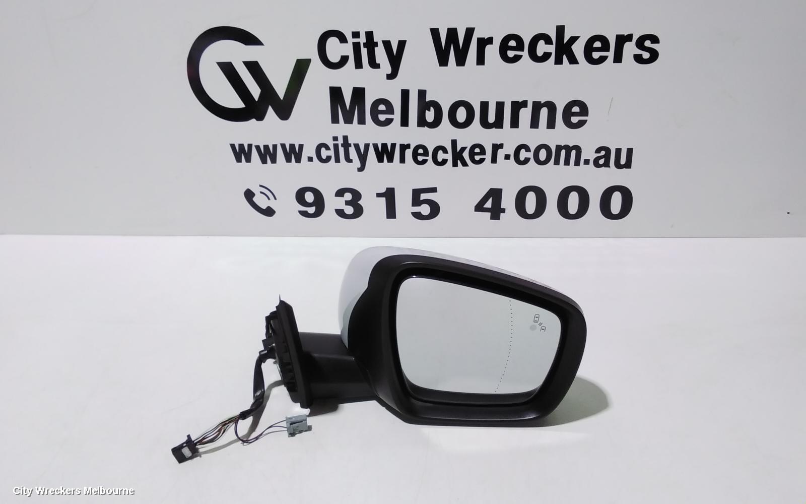 RENAULT KALEOS RIGHT DOOR MIRROR, XZG, W/ BLINDSPOT TYPE, 05/2016 - 05/2019