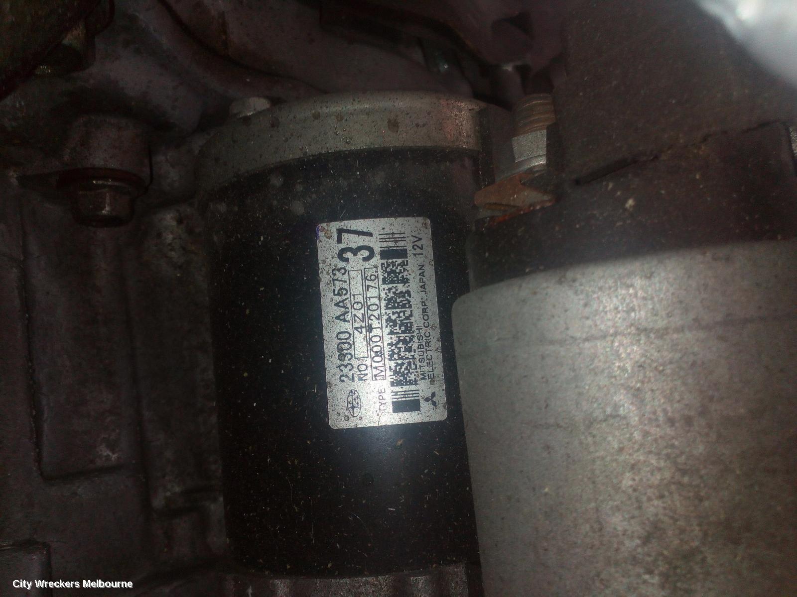 SUBARU OUTBACK STARTER, PETROL, EZ36, AUTO, CVT, 6 SPEED, 6TH GEN, 08/2014 - 12/2020