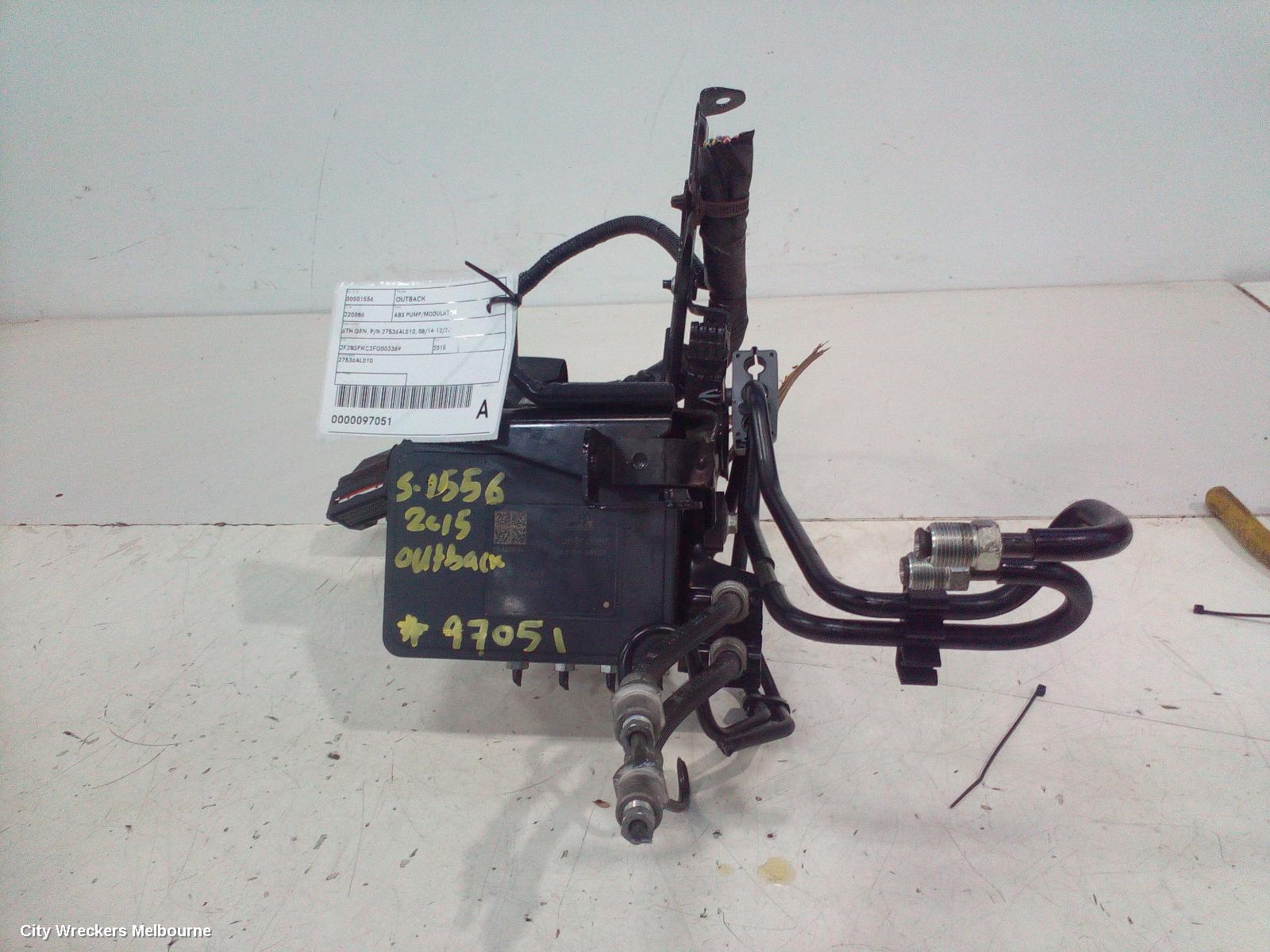 SUBARU OUTBACK ABS PUMP/MODULATOR, 6TH GEN, P/N 27536AL010, 08/2014 - 12/2020