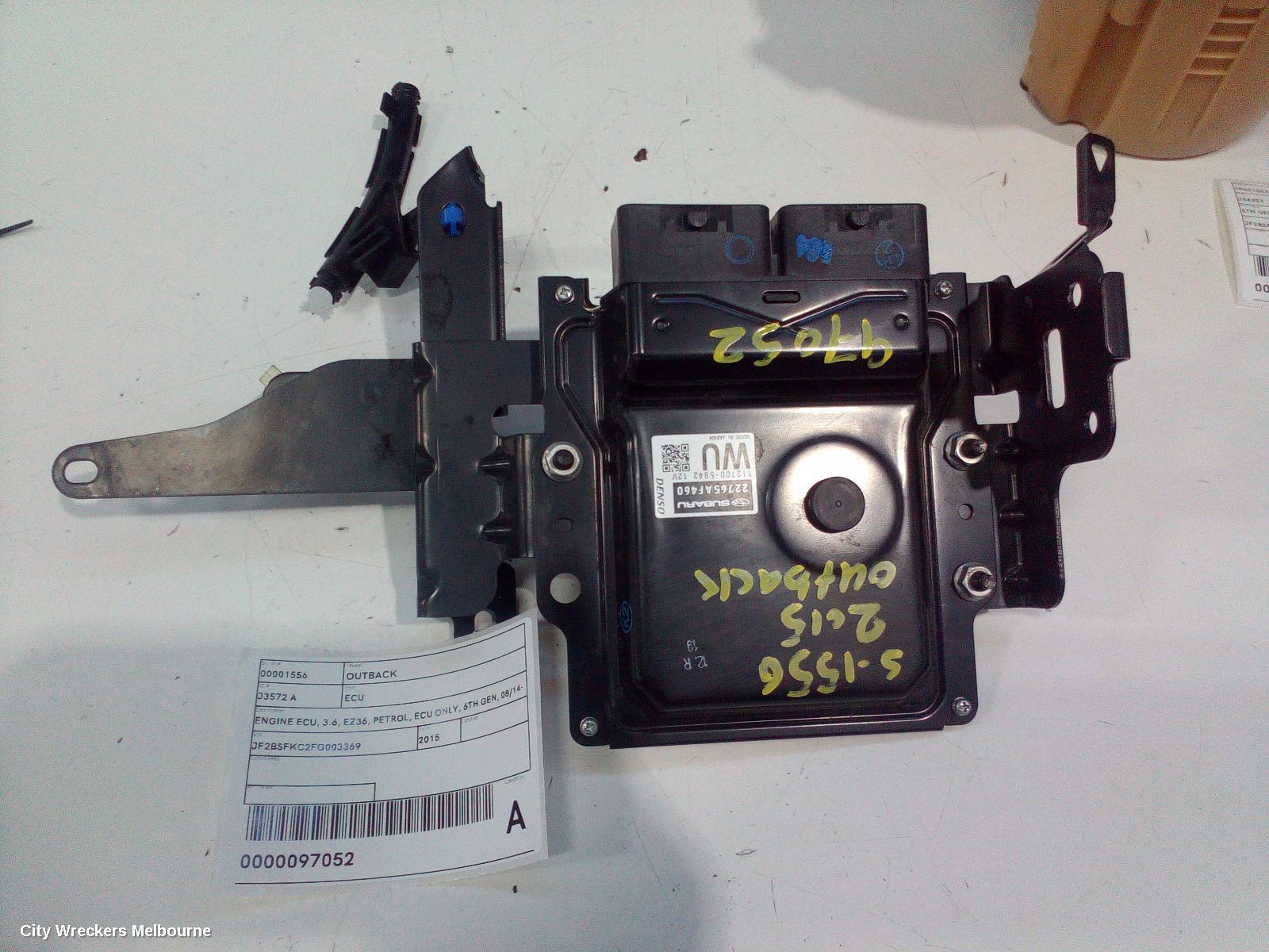 SUBARU OUTBACK ECU, ENGINE ECU, 3.6, EZ36, PETROL, ECU ONLY, 6TH GEN, 08/2014 - 12/2020