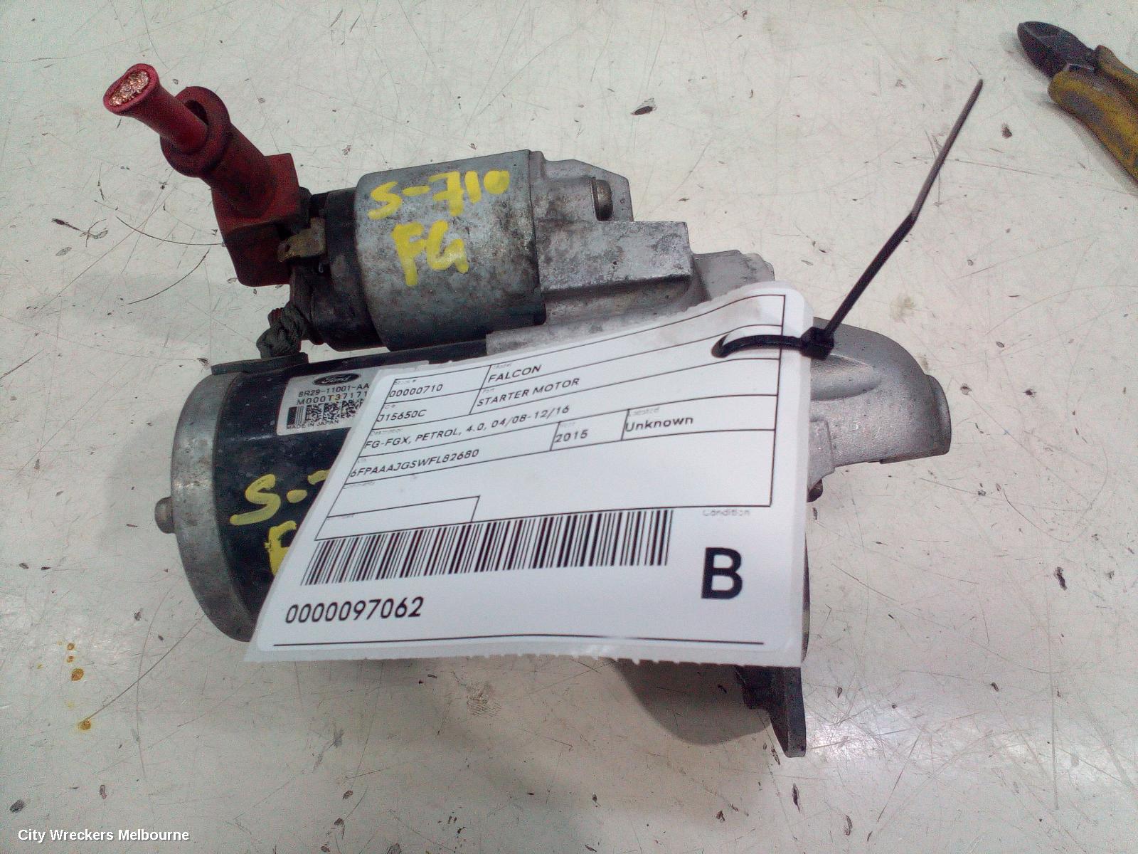 FORD FALCON STARTER, FG-FGX, PETROL, 4.0, 04/2008 - 12/2016