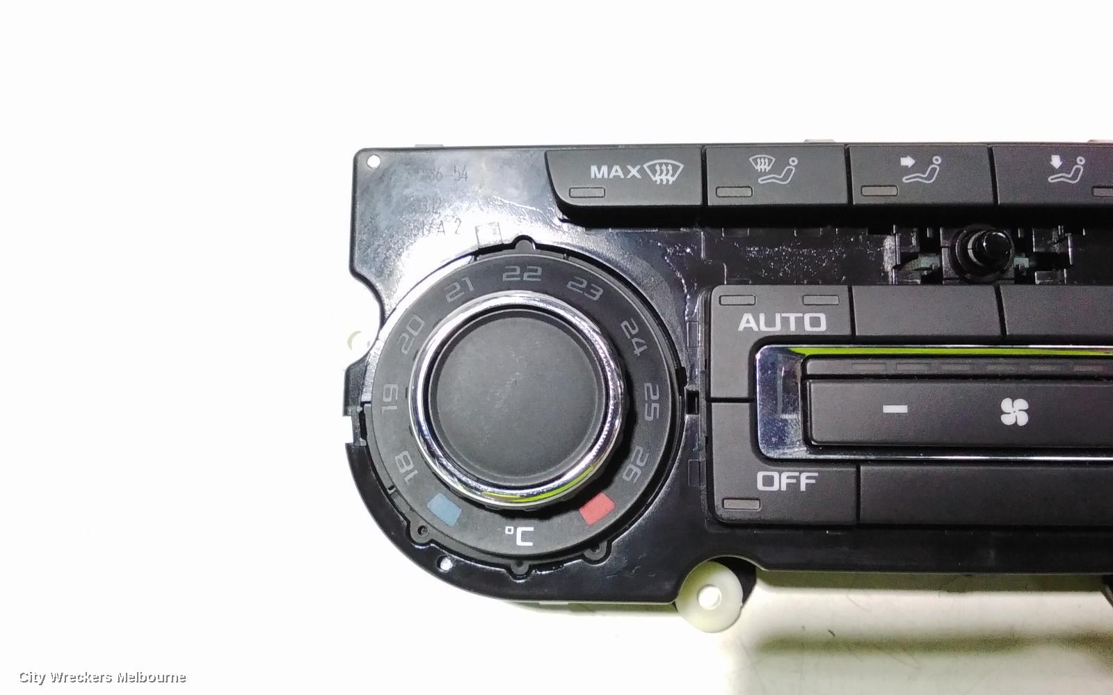 SKODA OCTAVIA HEATER/AC CONTROLS, DUAL ZONE CLIMATE CONTROL, 1Z, W/ HEATED SEAT TYPE, 03/2009 - 10/2013
