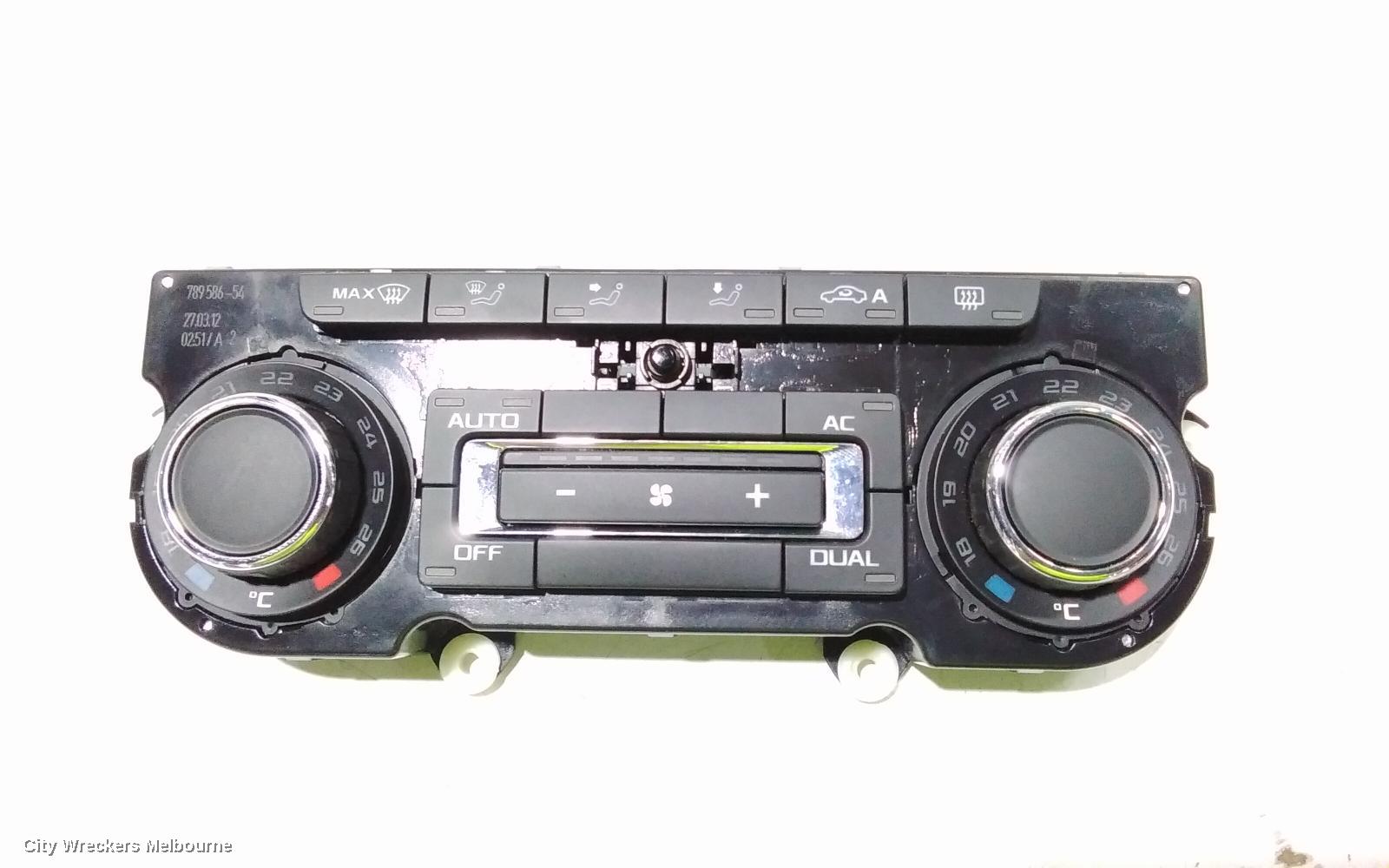 SKODA OCTAVIA HEATER/AC CONTROLS, DUAL ZONE CLIMATE CONTROL, 1Z, W/ HEATED SEAT TYPE, 03/2009 - 10/2013