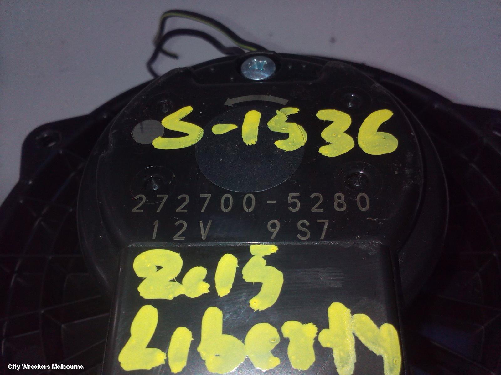 SUBARU LIBERTY HEATER FAN MOTOR, 6TH GEN, WIDE 2 PIN PLUG TYPE, P/N 2727005280, 08/2014 - 04/2021