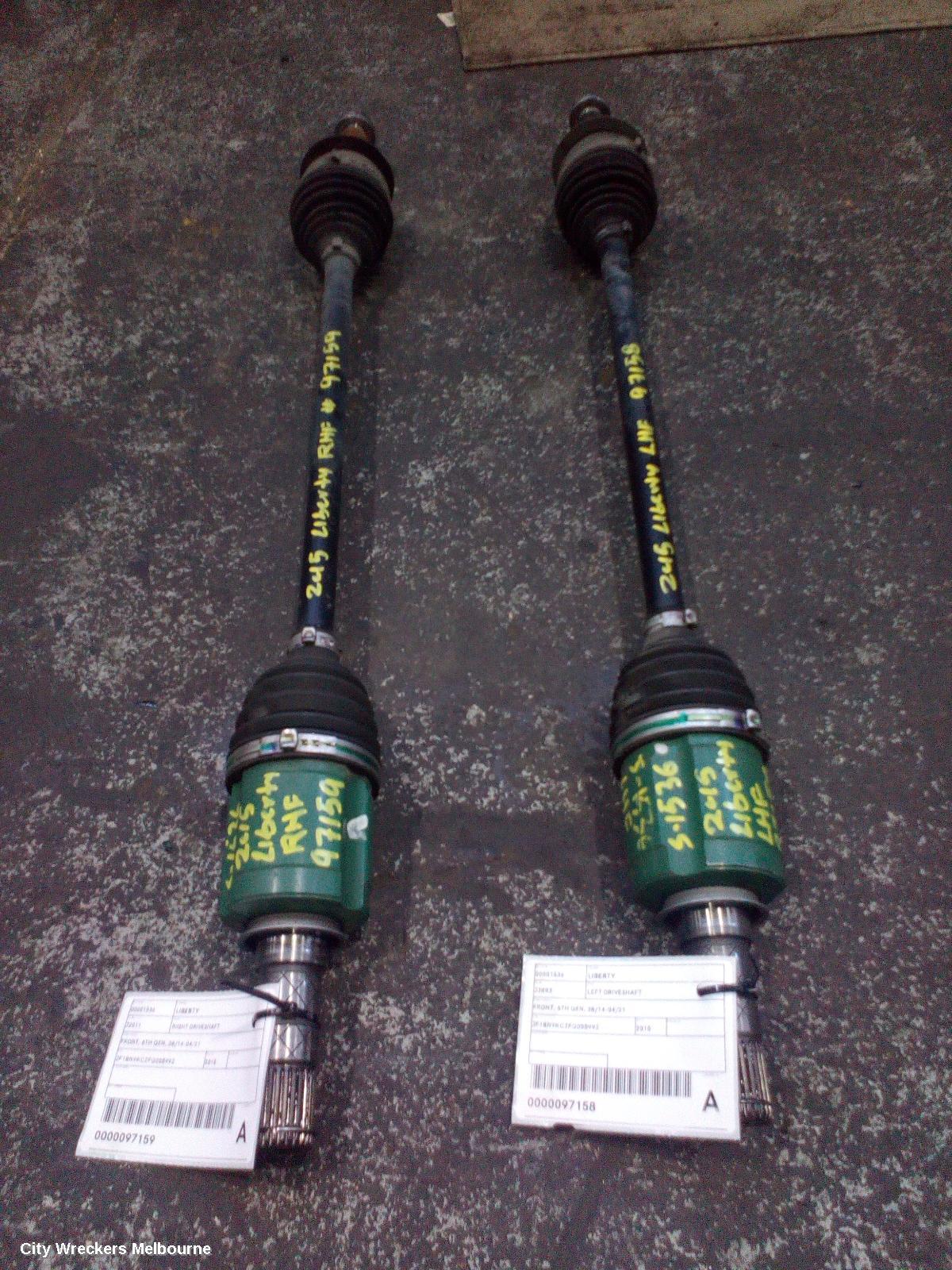 SUBARU LIBERTY LEFT DRIVESHAFT, FRONT, 6TH GEN, 08/2014 - 04/2021