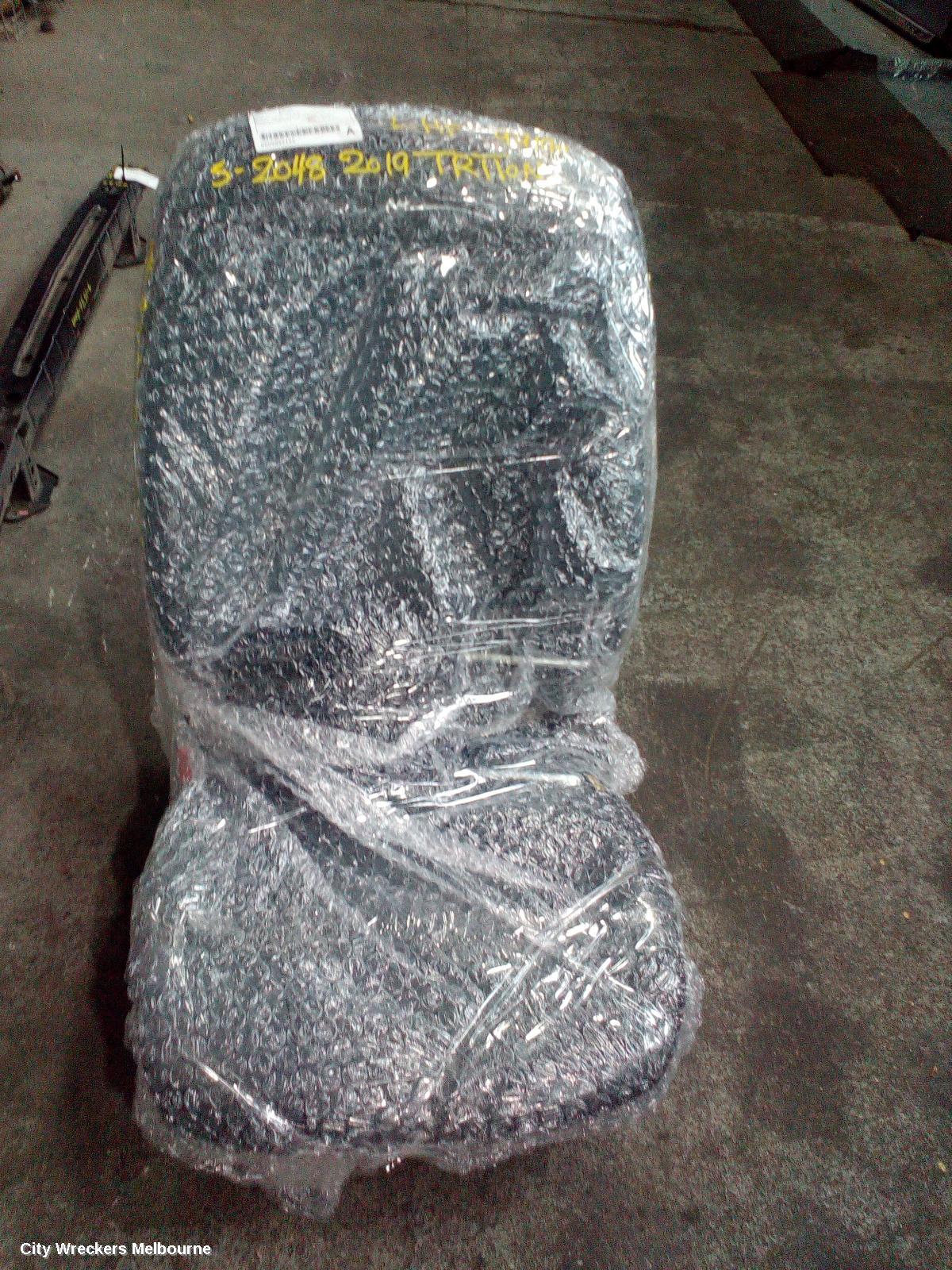 MITSUBISHI TRITON FRONT SEAT, LH FRONT, MQ-MR, CLOTH, BLACK/GREY, GLX/GLX ADAS/GLX+, 04/2015 ONWARDS