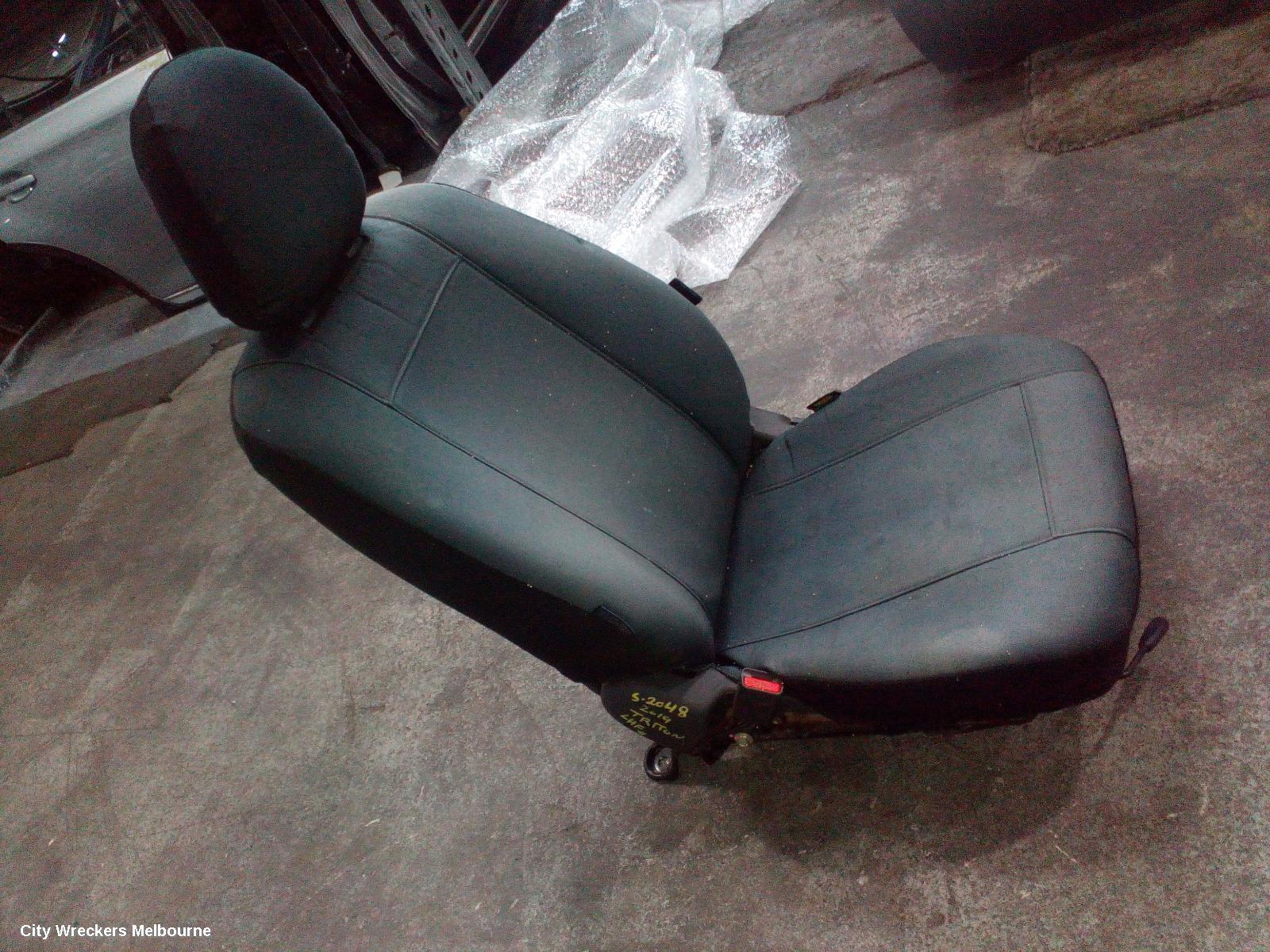MITSUBISHI TRITON FRONT SEAT, LH FRONT, MQ-MR, CLOTH, BLACK/GREY, GLX/GLX ADAS/GLX+, 04/2015 ONWARDS