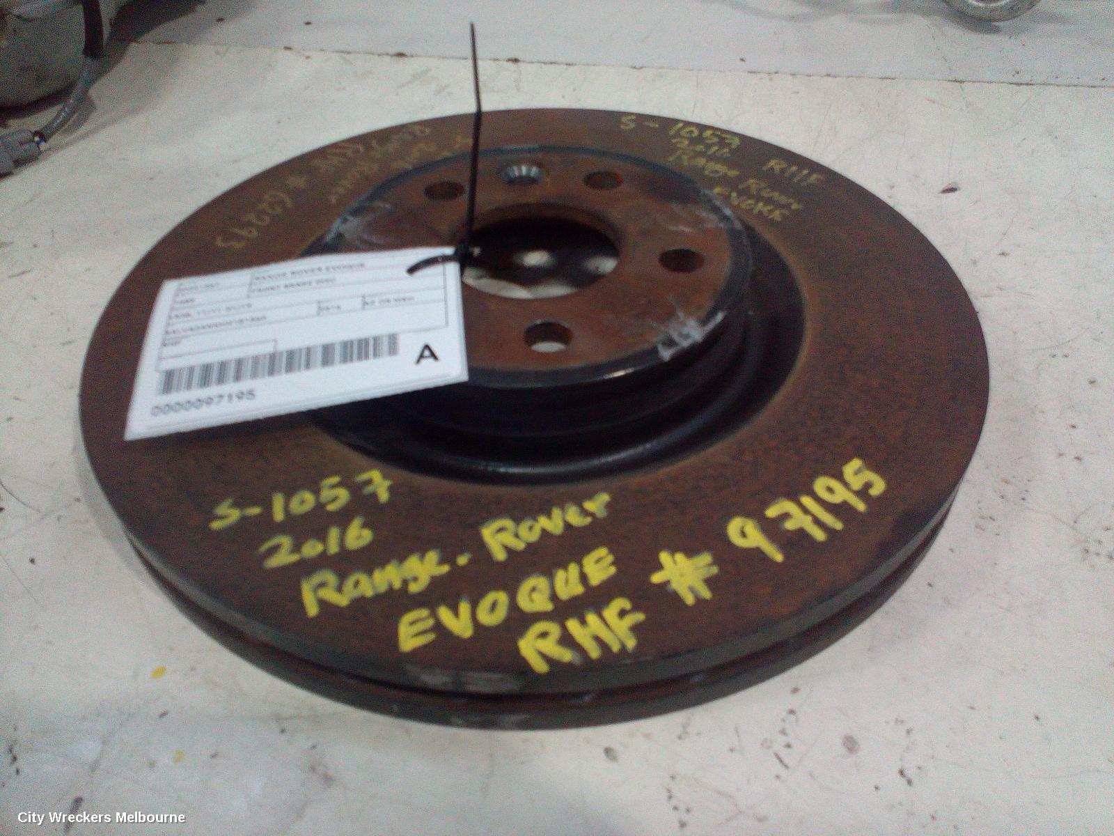 LAND ROVER RANGEROVER EVOQUE FRONT BRAKE DISC/DRM, L538, 11/2011 - 01/2019