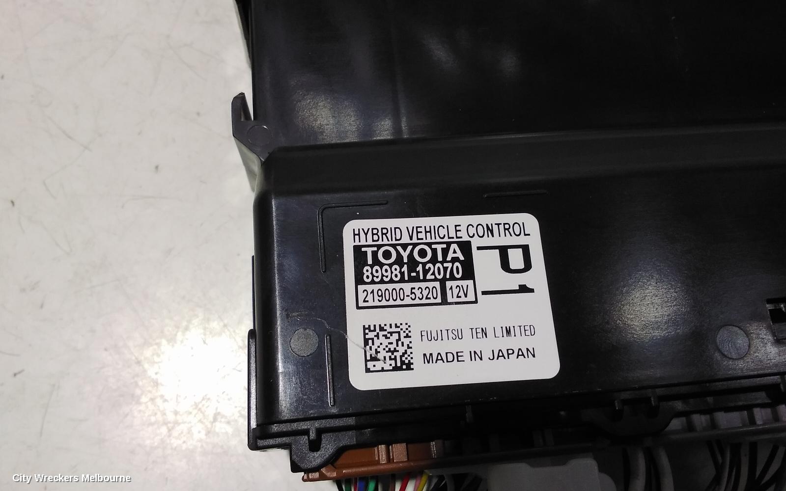 TOYOTA COROLLA ECU, HYBRID VEHICLE CONTROL ECU, ZWE211R, 07/2018 ONWARDS