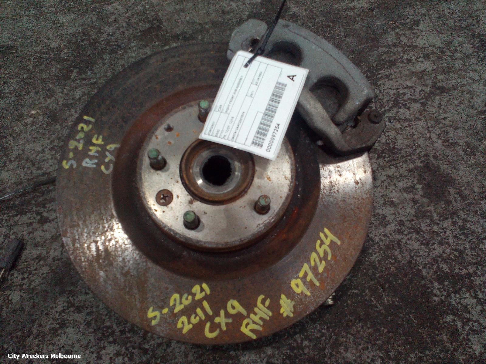 MAZDA CX9 RIGHT FRONT HUB ASSEMBLY, TB, FWD TYPE, 12/2007 - 12/2015