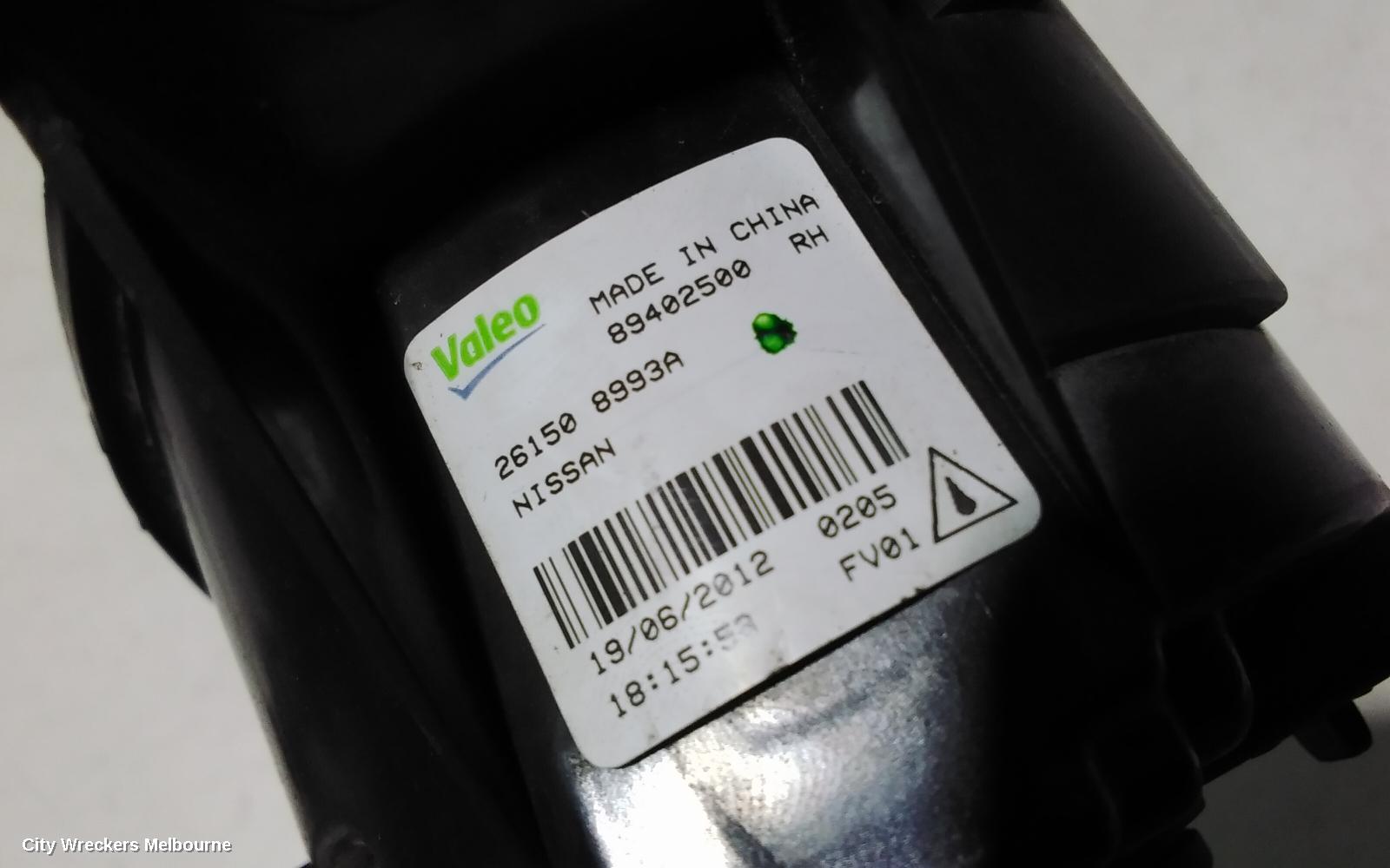 NISSAN MAXIMA RIGHT INDICATOR/FOG/SIDE, BUMPER FOGLAMP, J32, 05/2010 - 09/2014