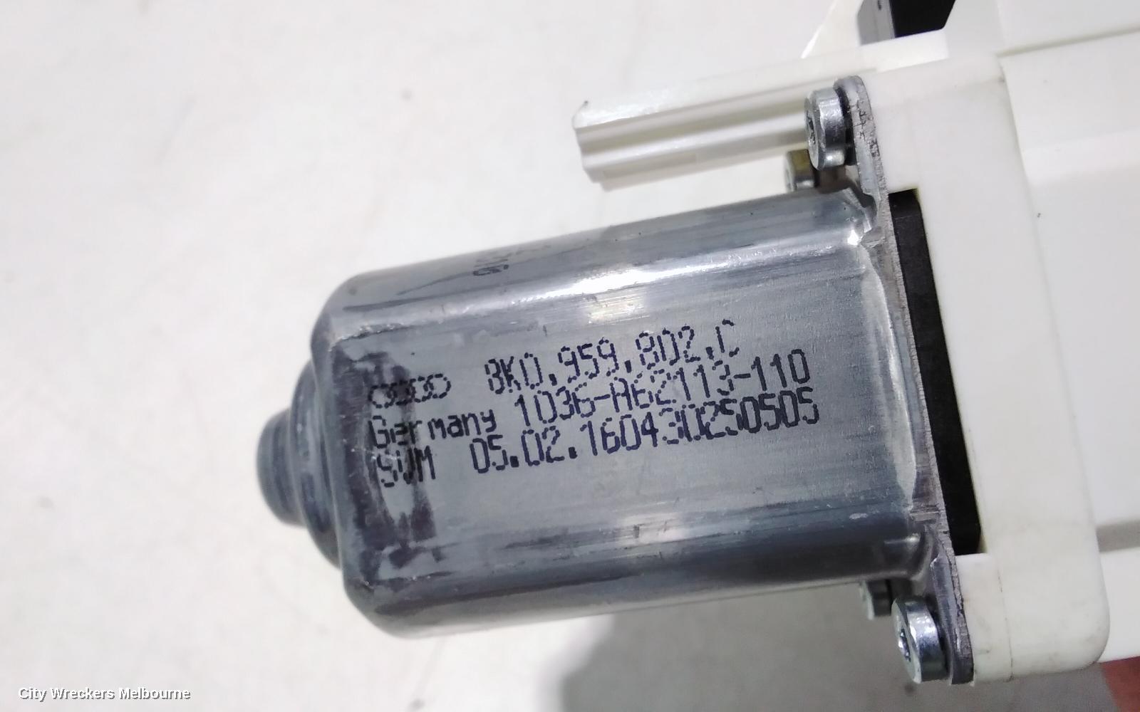 AUDI A1 RIGHT FRONT WINDOW REG/MOTOR, 8X, 5DR HATCH, 03/2012 - 10/2018