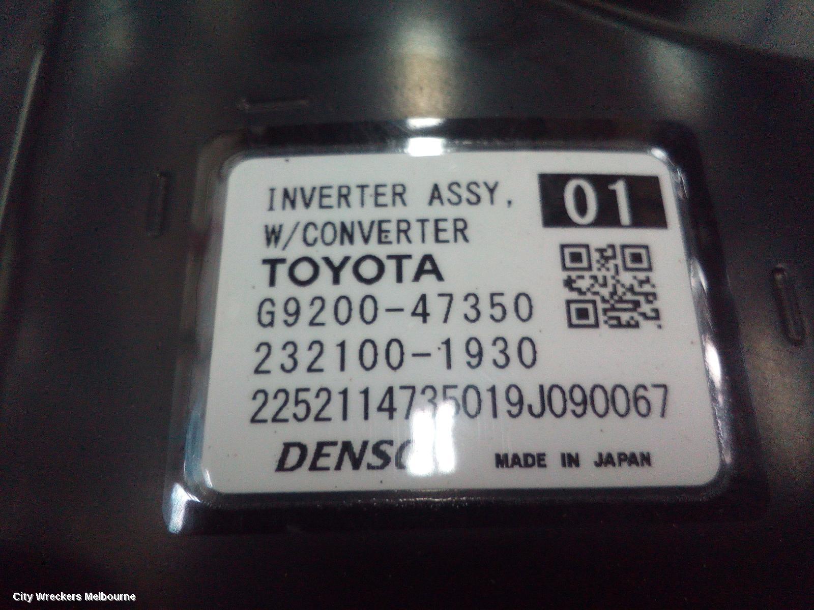TOYOTA COROLLA INVERTER, HYBRID INVERTER, ZWE211R, 07/2018 ONWARDS