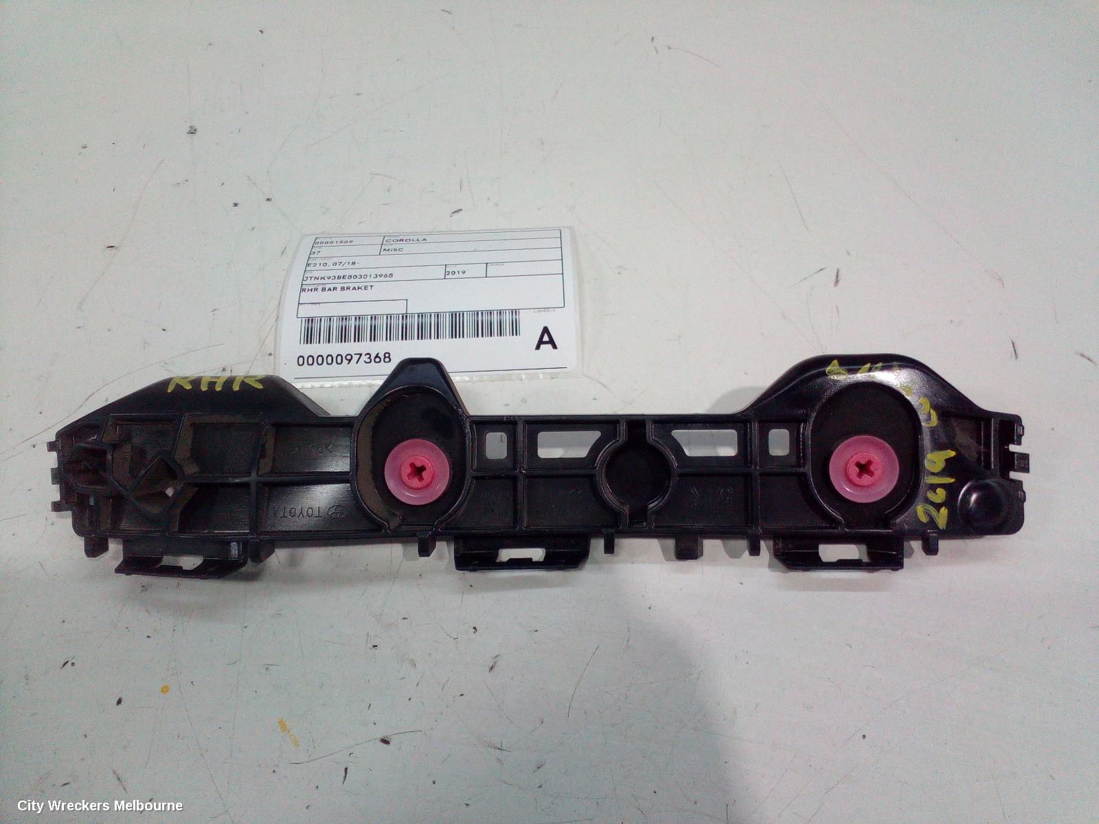 TOYOTA COROLLA, E210, 07/2018 ONWARDS, RHR BAR BRAKET: 97368