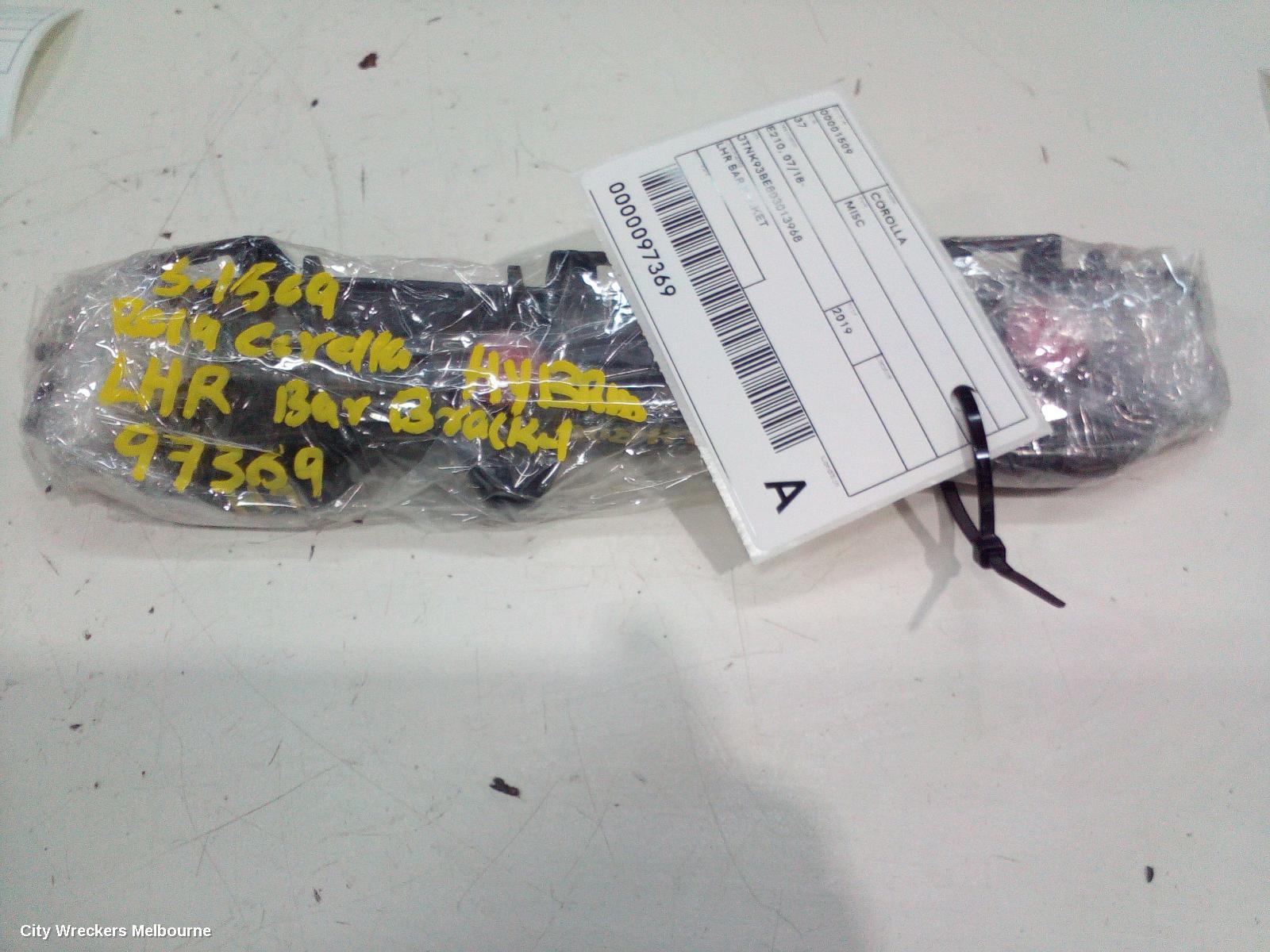 TOYOTA COROLLA, E210, 07/2018 ONWARDS, LHR BAR BRAKET: 97369