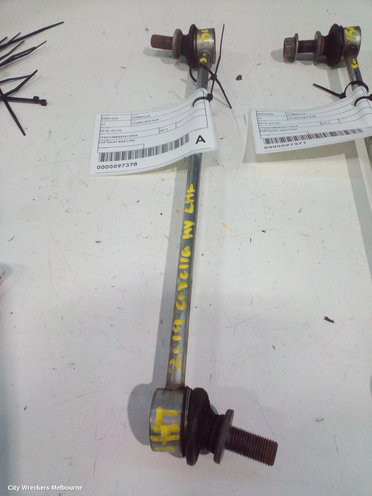 TOYOTA COROLLA STABILISER BAR, E210, HATCH, 07/2018 ONWARDS