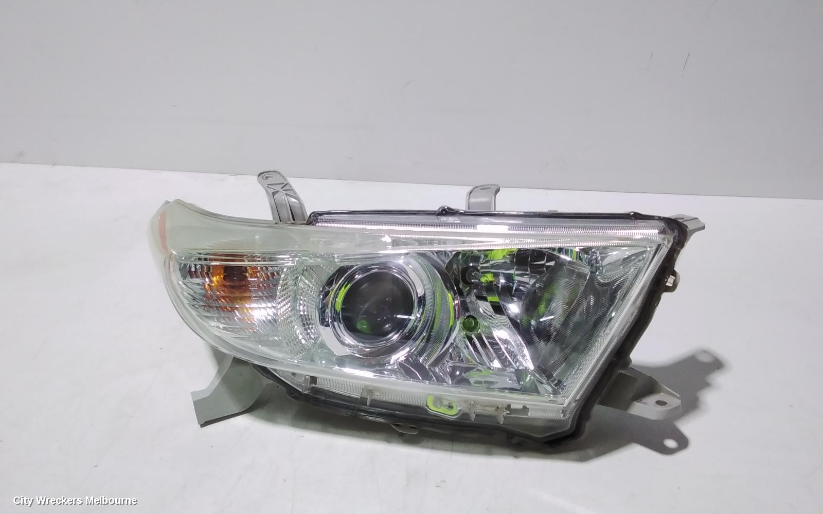 TOYOTA KLUGER RIGHT HEADLAMP, GSU40-GSU45, 10/2010 - 02/2014