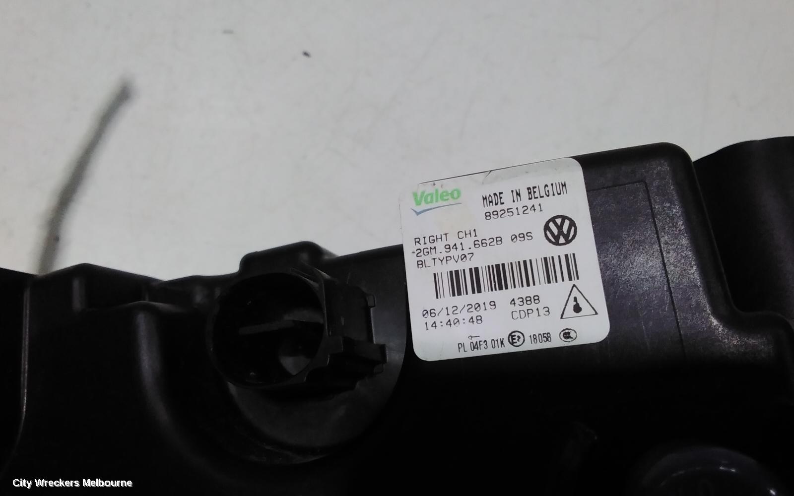 VOLKSWAGEN T-CROSS RIGHT INDICATOR/FOG/SIDE, BUMPER FOGLAMP, HALOGEN, C1, 01/2020 ONWARDS