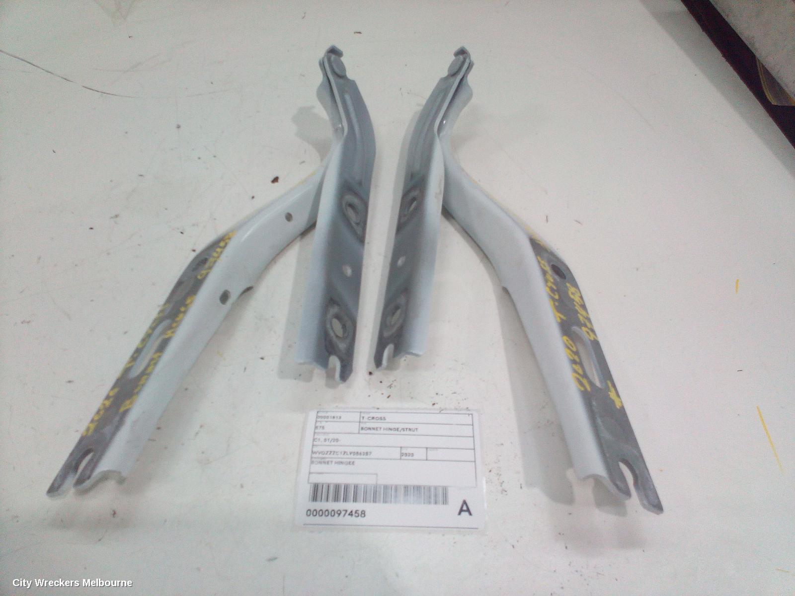 VOLKSWAGEN T-CROSS BONNET HINGE/STRUT, C1, 01/2020 ONWARDS