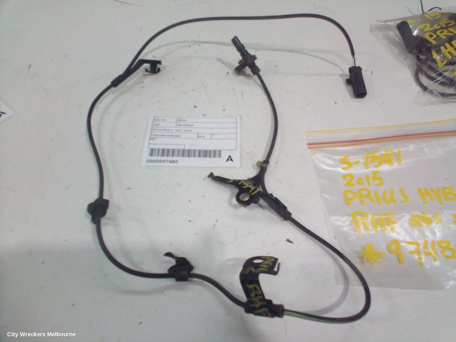 TOYOTA PRIUS ABS SENSOR, NHP10, RH FRONT, PRIUS C, 12/2011 - 03/2020