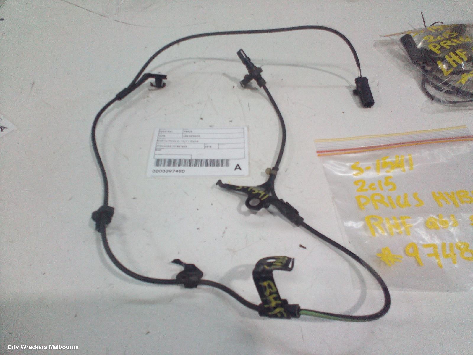 TOYOTA PRIUS ABS SENSOR, NHP10, RH FRONT, PRIUS C, 12/2011 - 03/2020