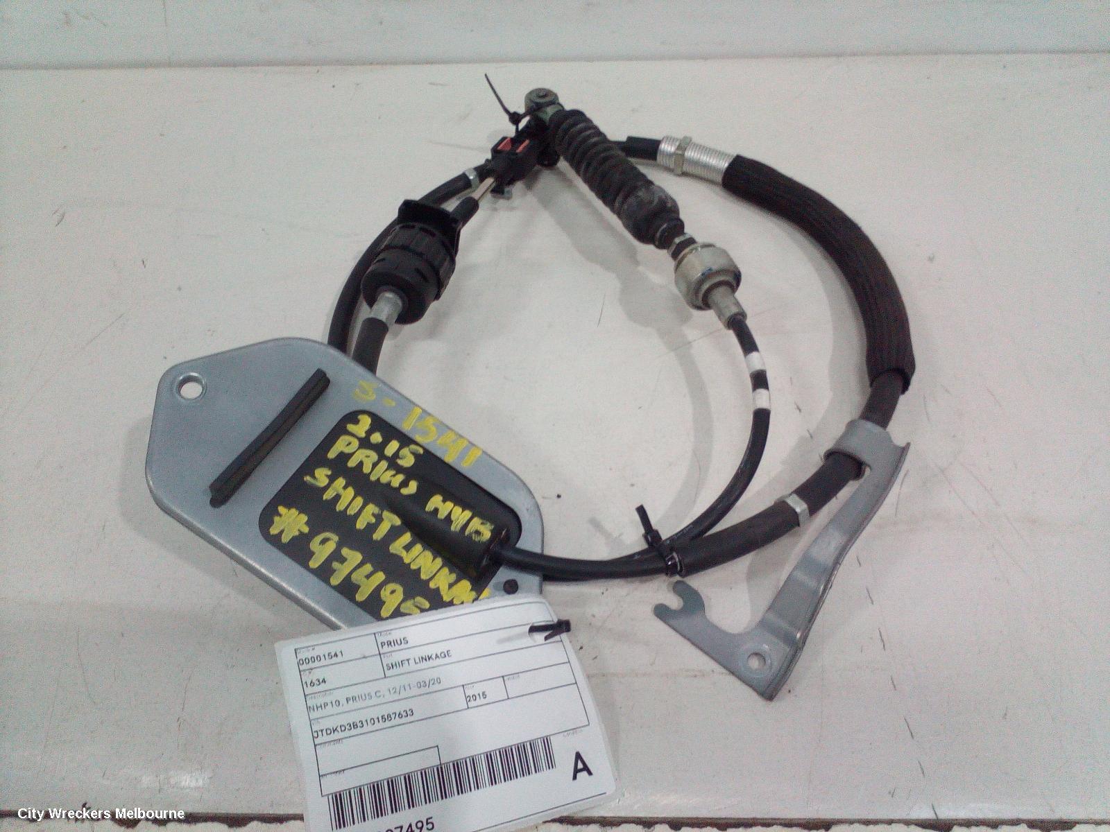TOYOTA PRIUS GEAR LINKAGE, NHP10, PRIUS C, 12/2011 - 03/2020