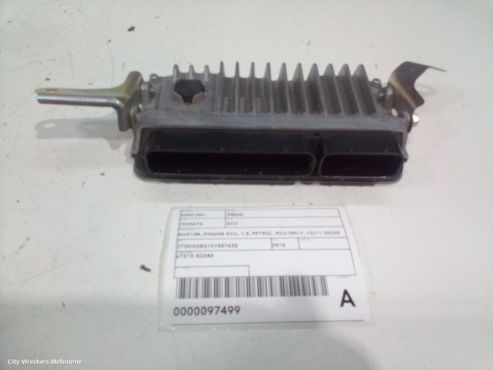 TOYOTA PRIUS ECU, NHP10R, ENGINE ECU, 1.5, PETROL, ECU ONLY, 12/2011 - 03/2020